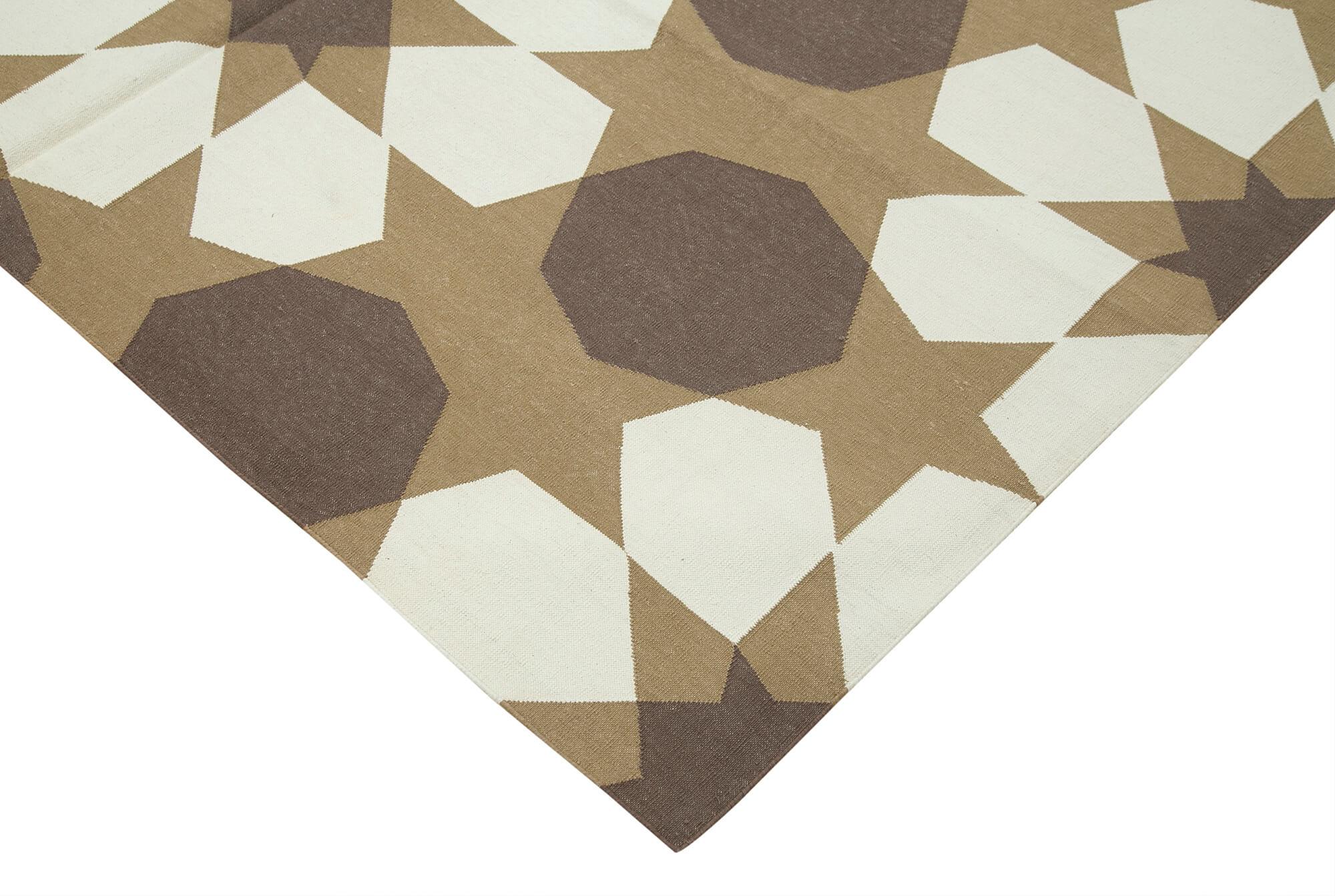 6 x 9 Brown Dhurrie Rug - 2827