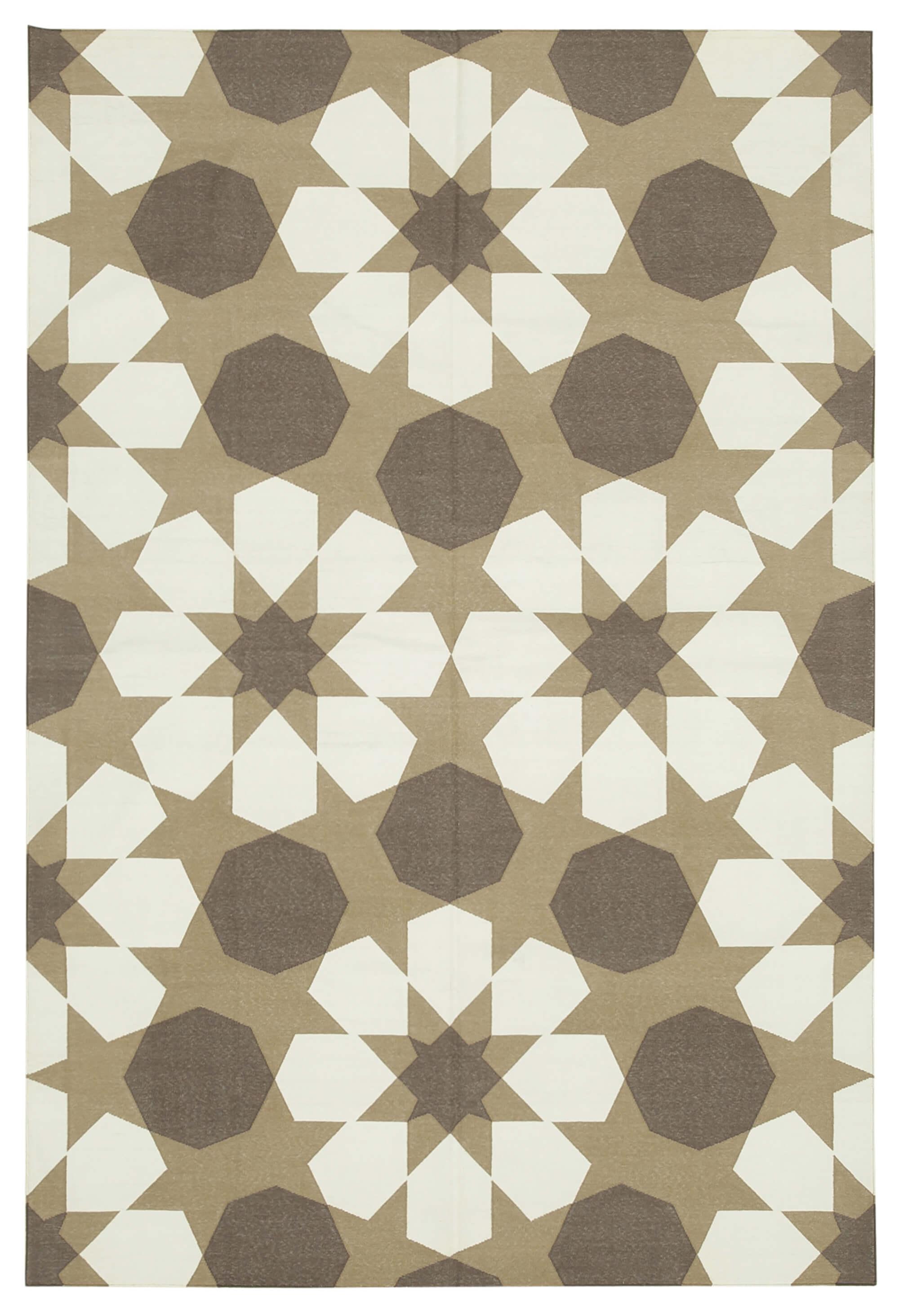 6 x 9 Brown Dhurrie Rug - 2829