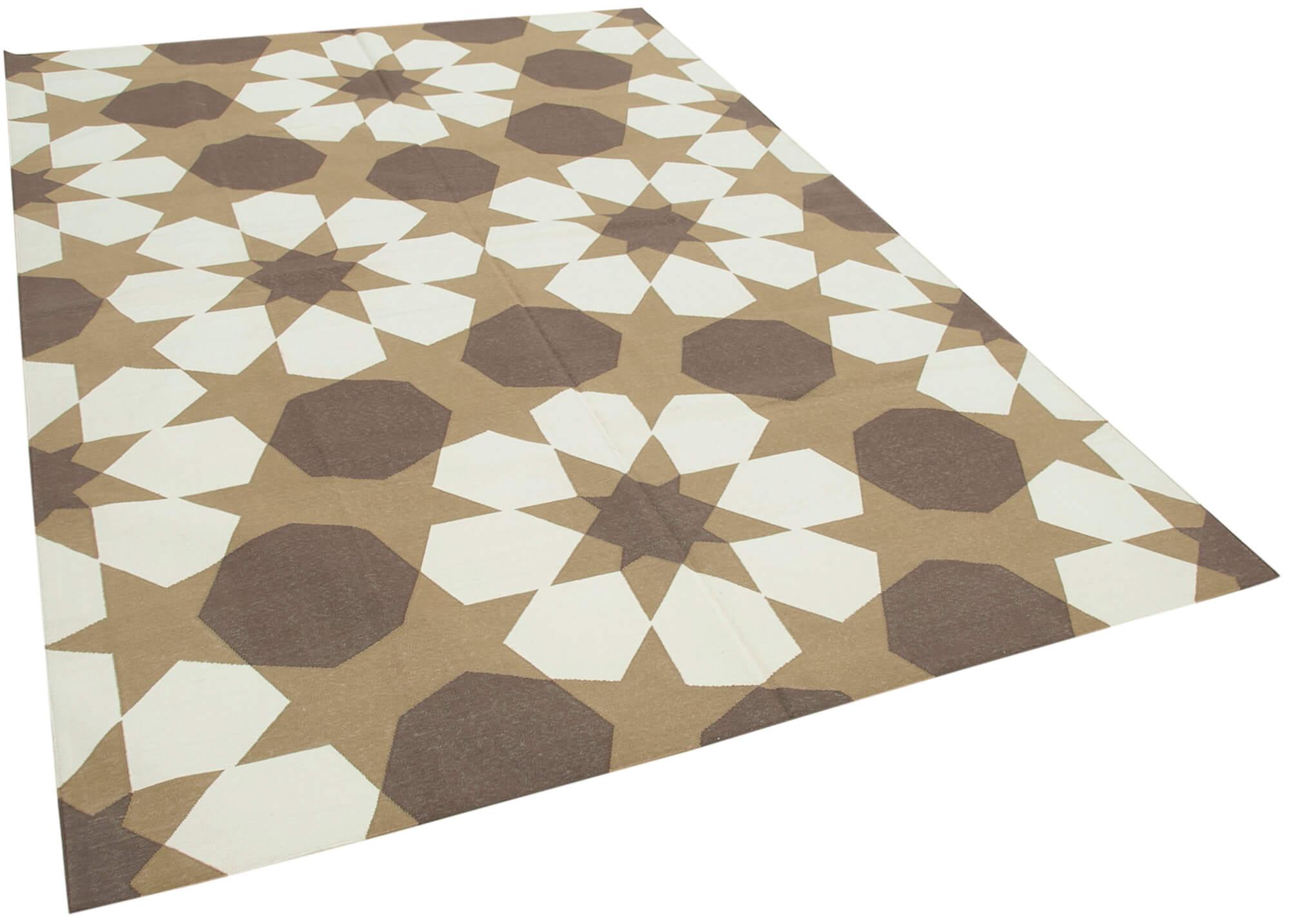 6 x 9 Brown Dhurrie Rug - 2829