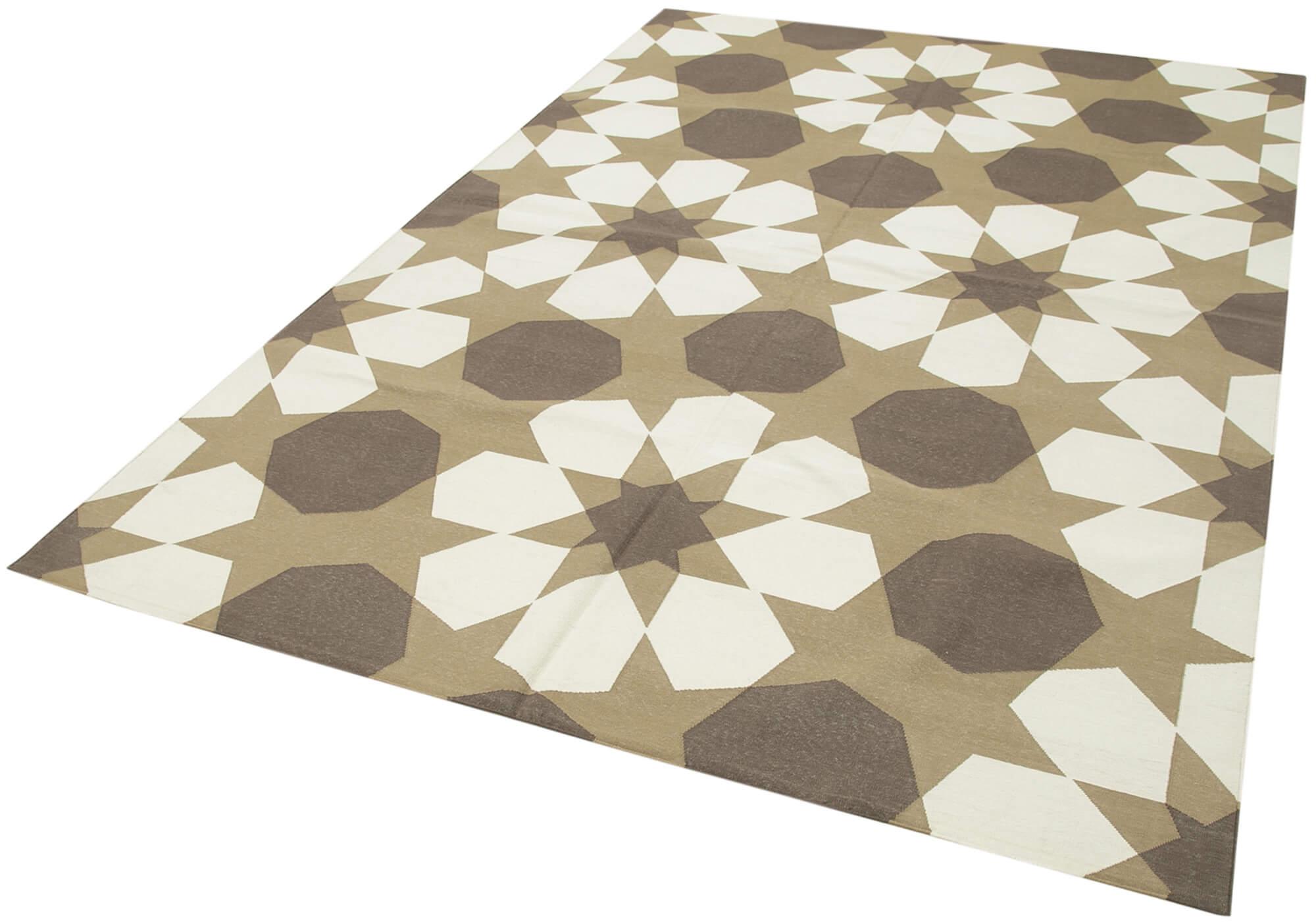 6 x 9 Brown Dhurrie Rug - 2829