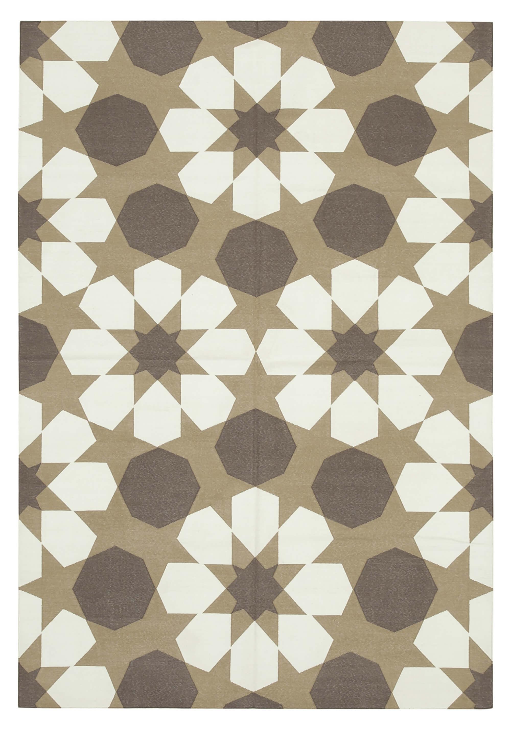 6 x 9 Brown Dhurrie Rug - 2830