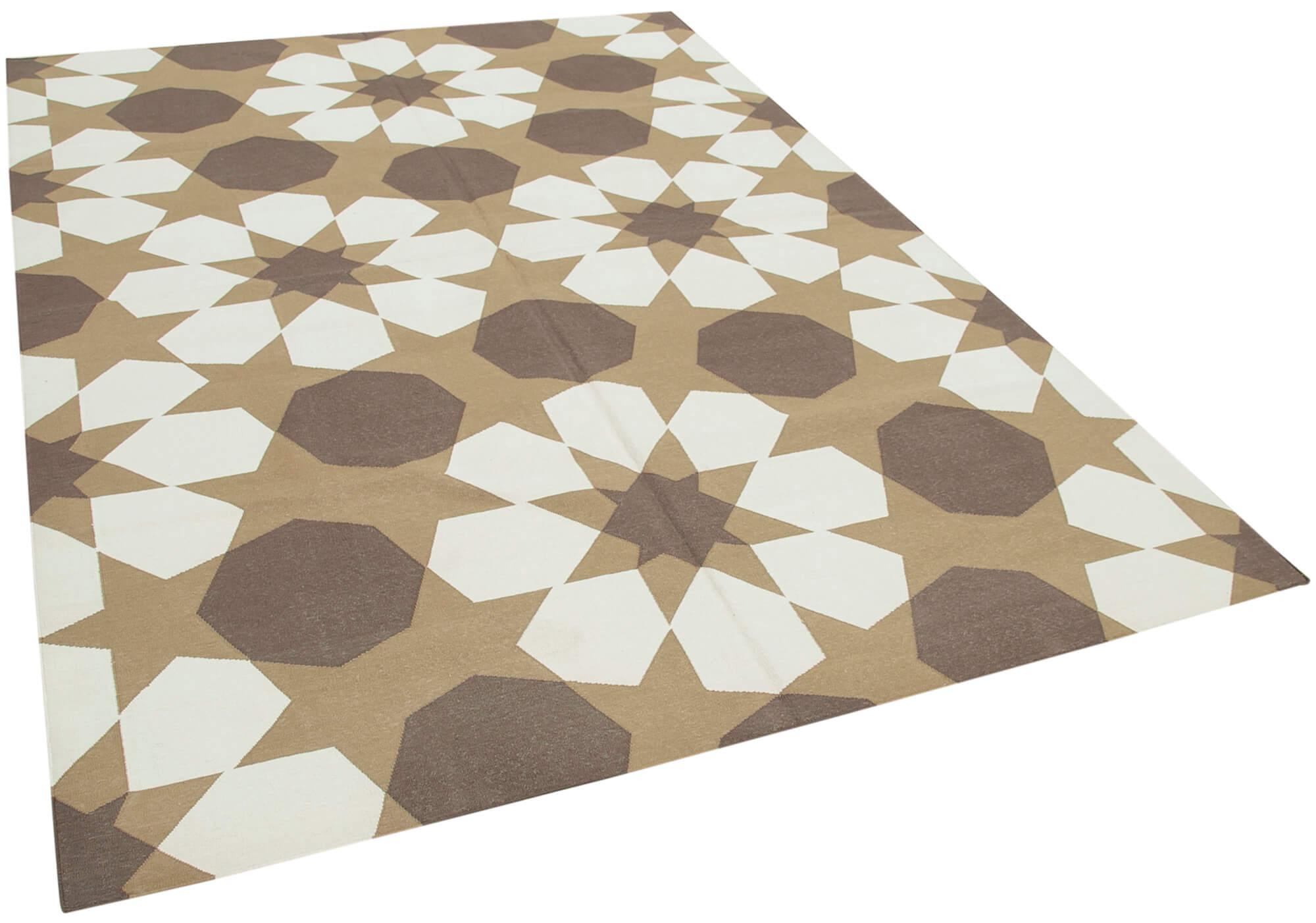 6 x 9 Brown Dhurrie Rug - 2830