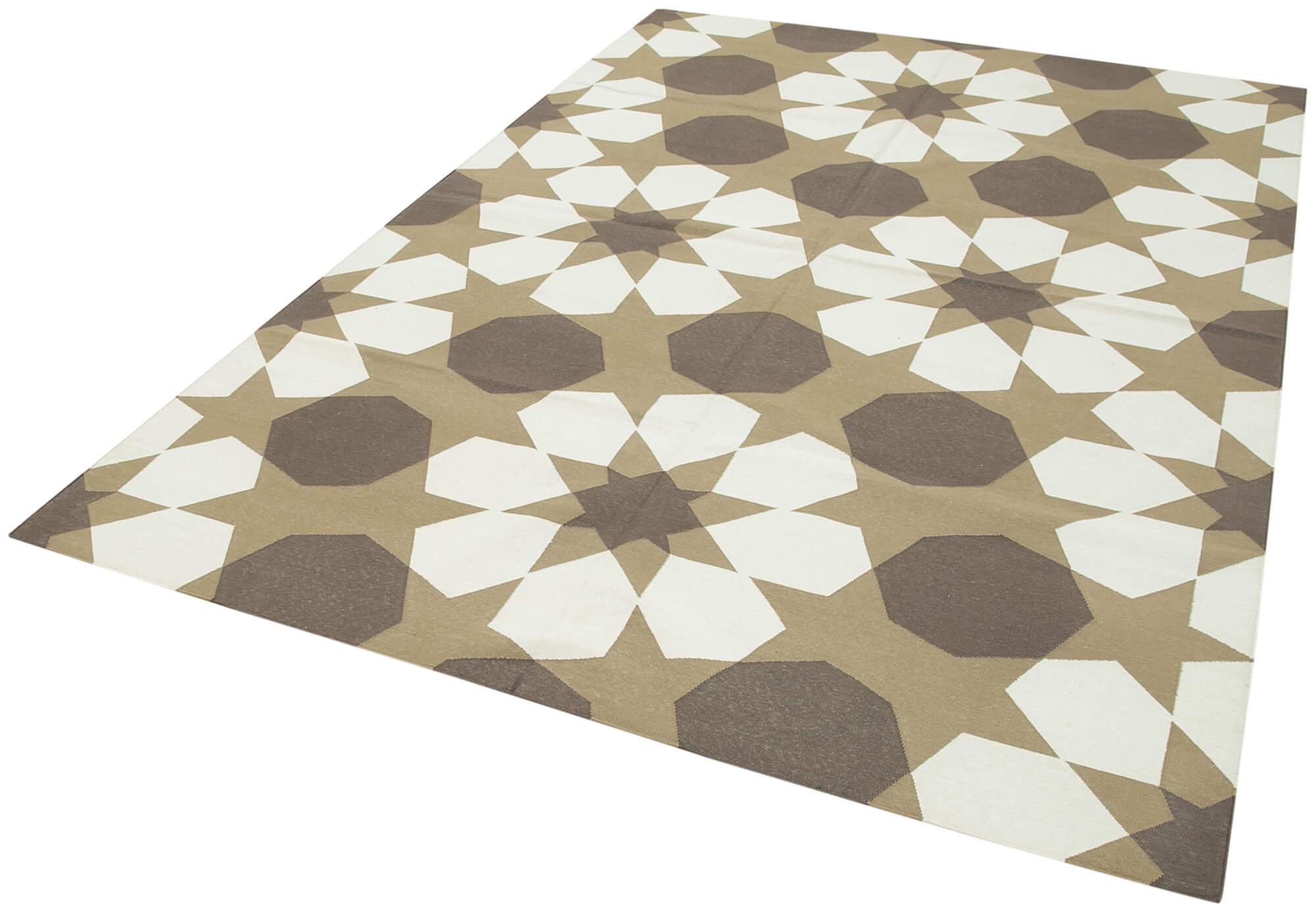 6 x 9 Brown Dhurrie Rug - 2830