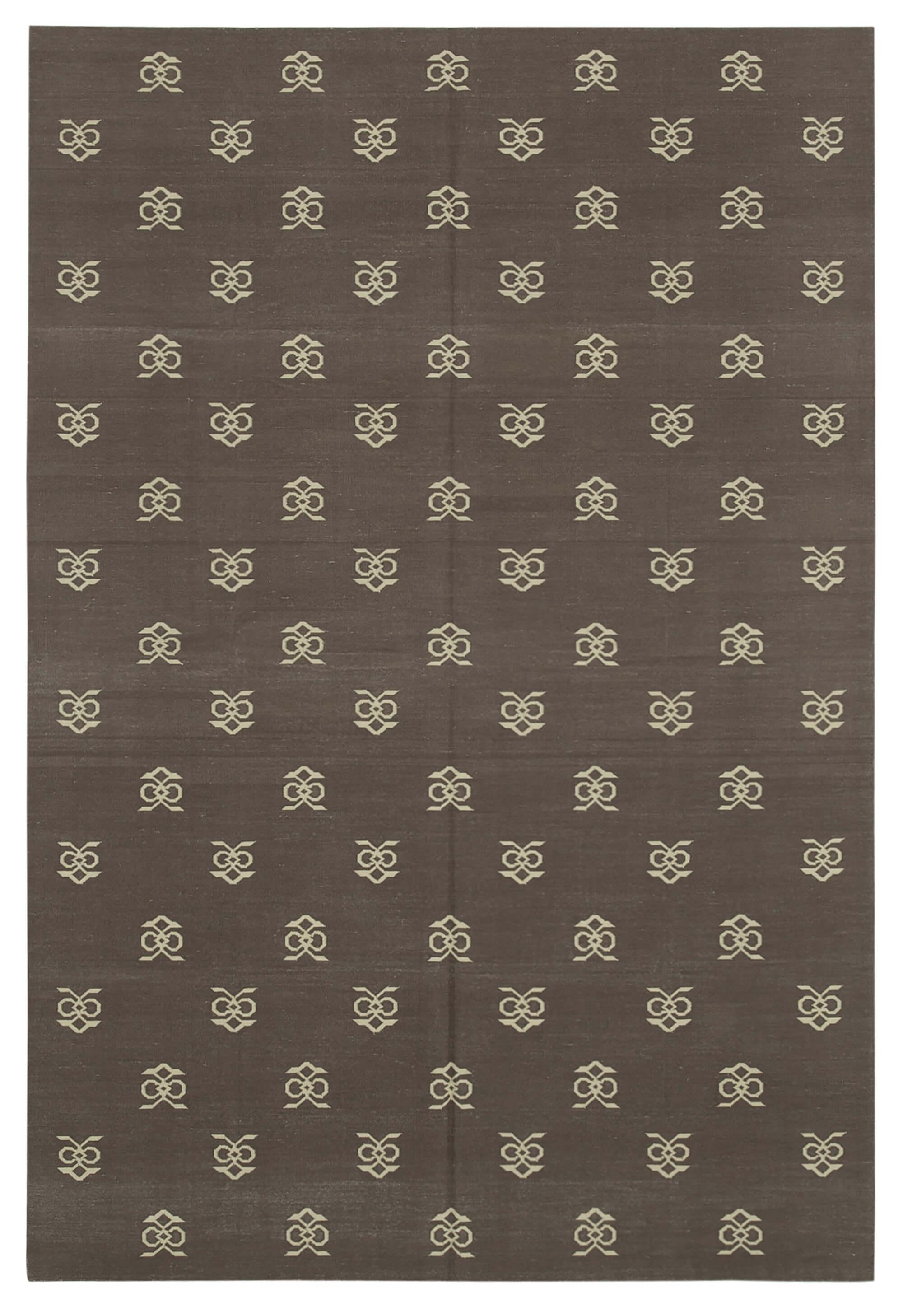 6 x 9 Brown Dhurrie Rug - 2831