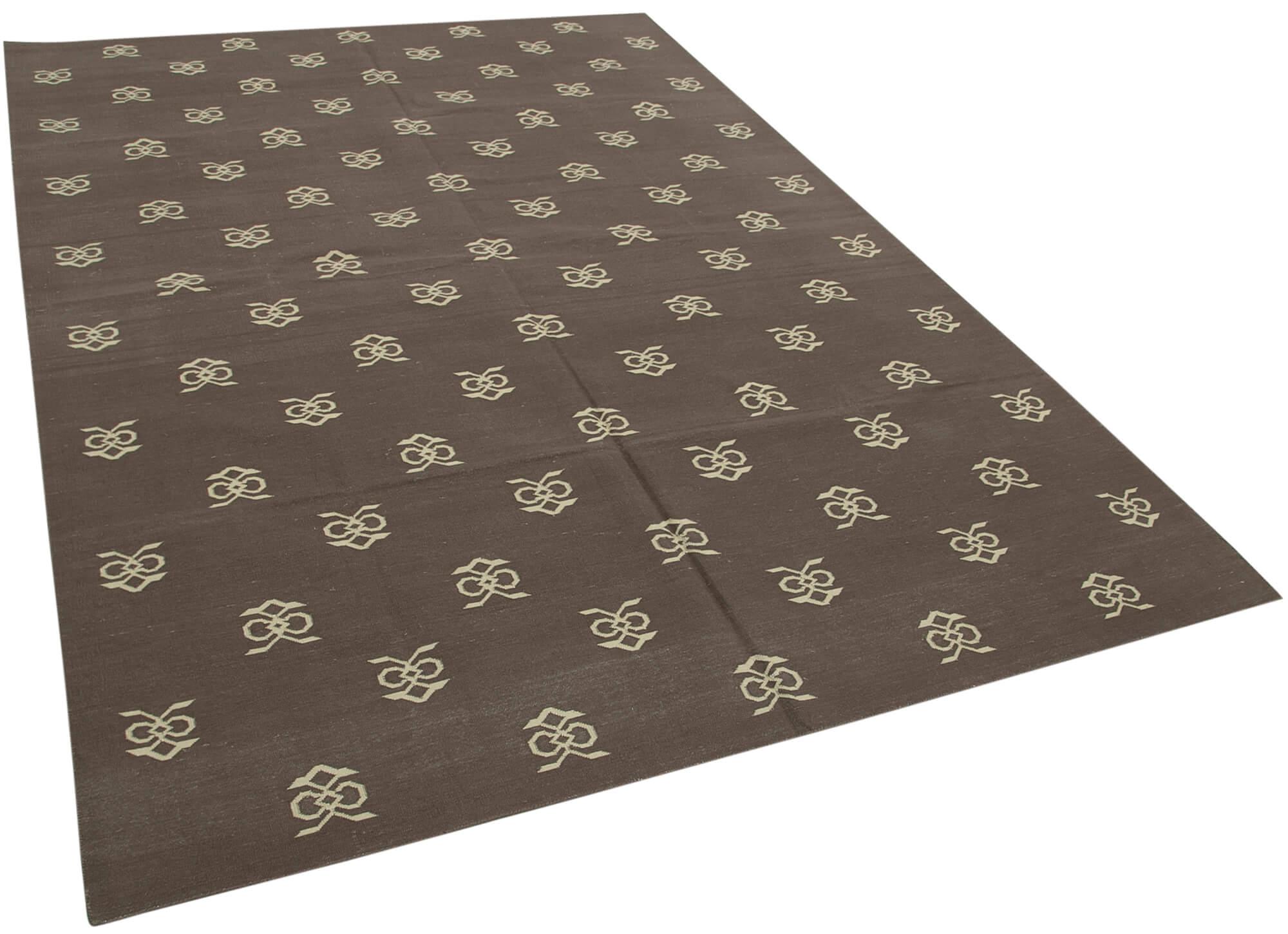 6 x 9 Brown Dhurrie Rug - 2831