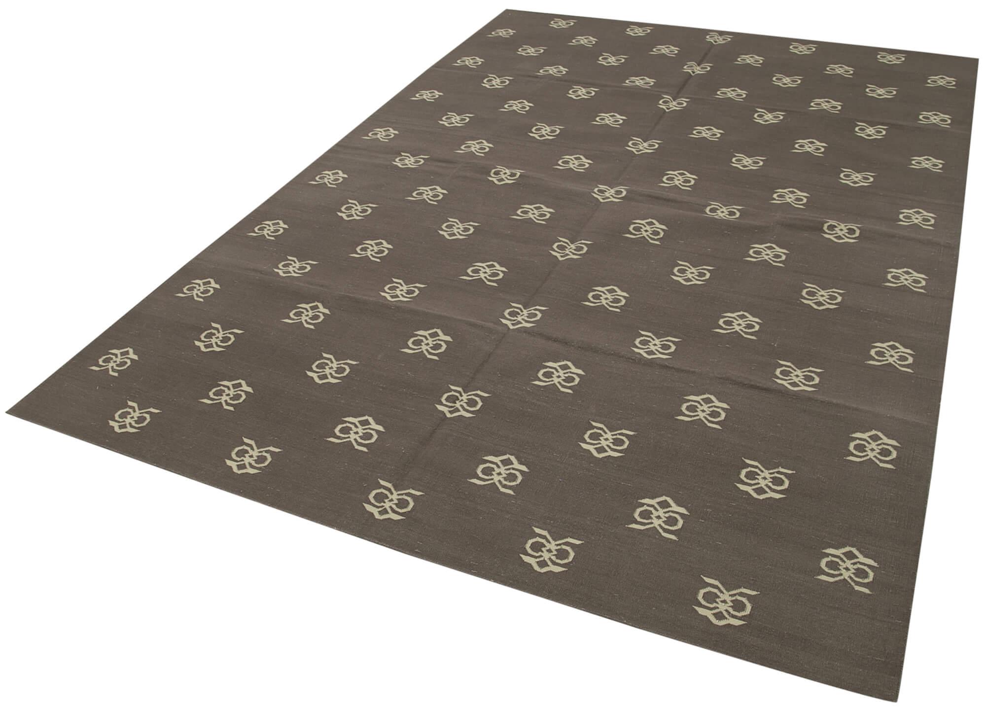 6 x 9 Brown Dhurrie Rug - 2831