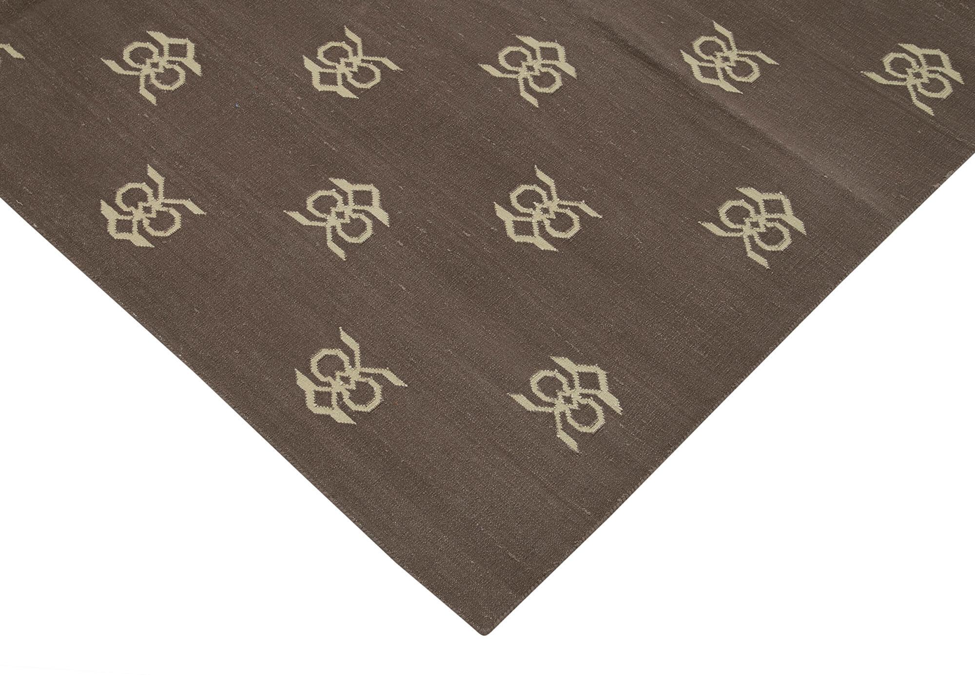 6 x 9 Brown Dhurrie Rug - 2831