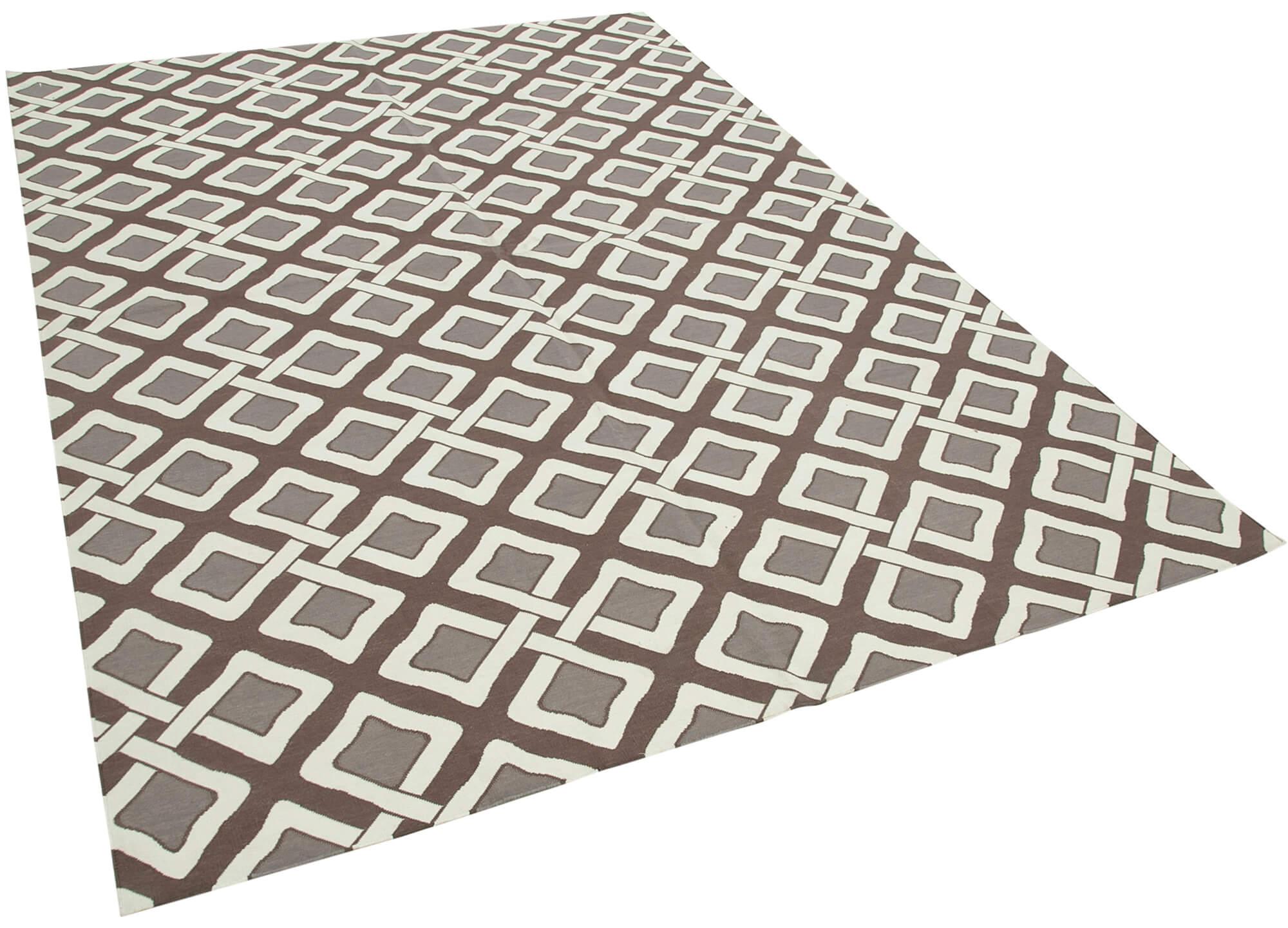 6 x 9 Brown Dhurrie Rug - 2832