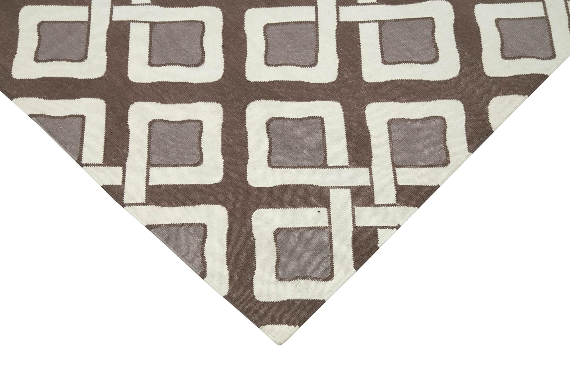 6 x 9 Brown Dhurrie Rug - 2832