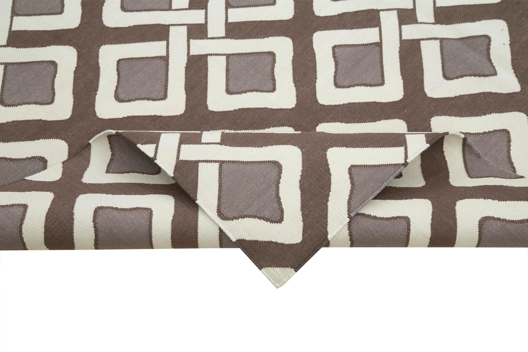 6 x 9 Brown Dhurrie Rug - 2832