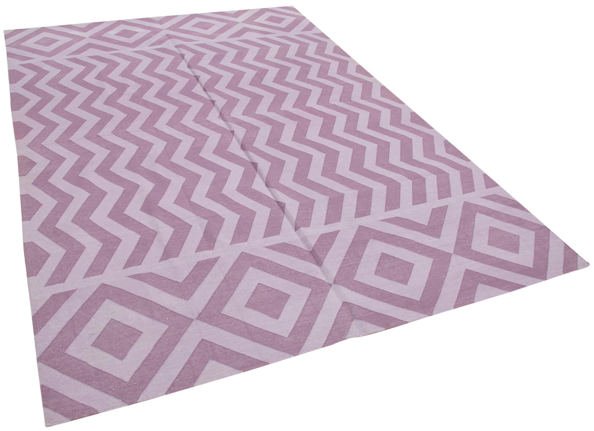 6 x 9 Purple Dhurrie Rug - 2833