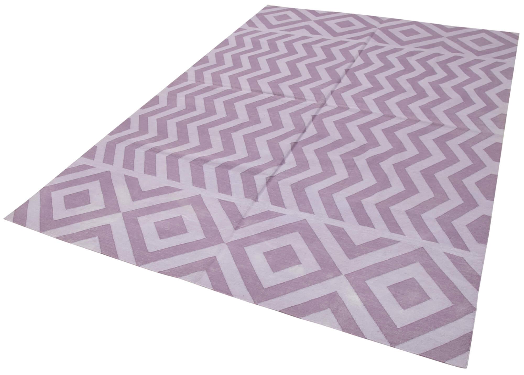 6 x 9 Purple Dhurrie Rug - 2833