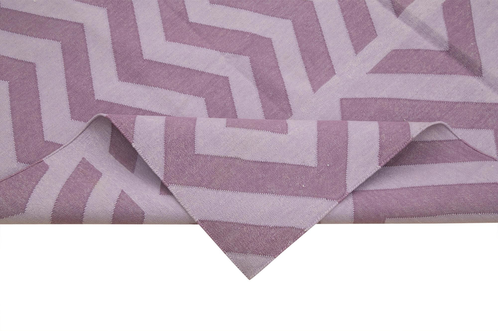 6 x 9 Purple Dhurrie Rug - 2833