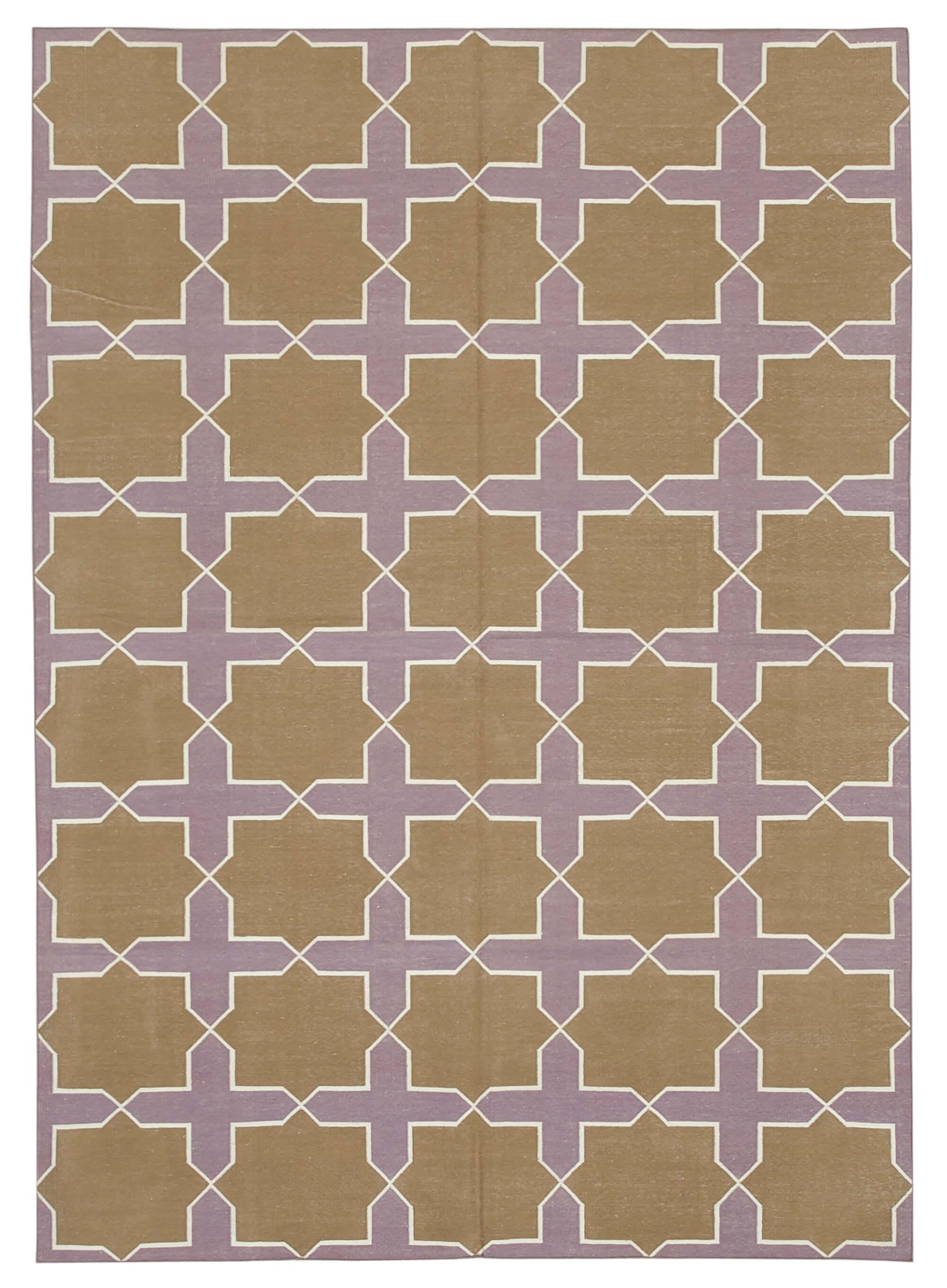 6 x 9 Brown Dhurrie Rug - 2834