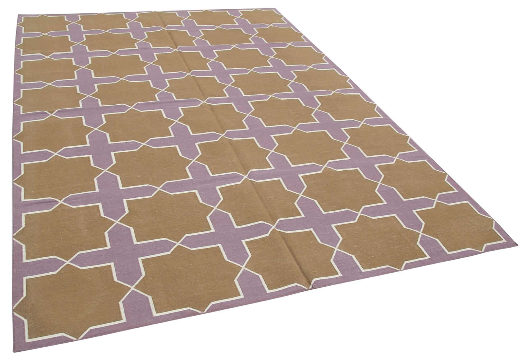 6 x 9 Brown Dhurrie Rug - 2834