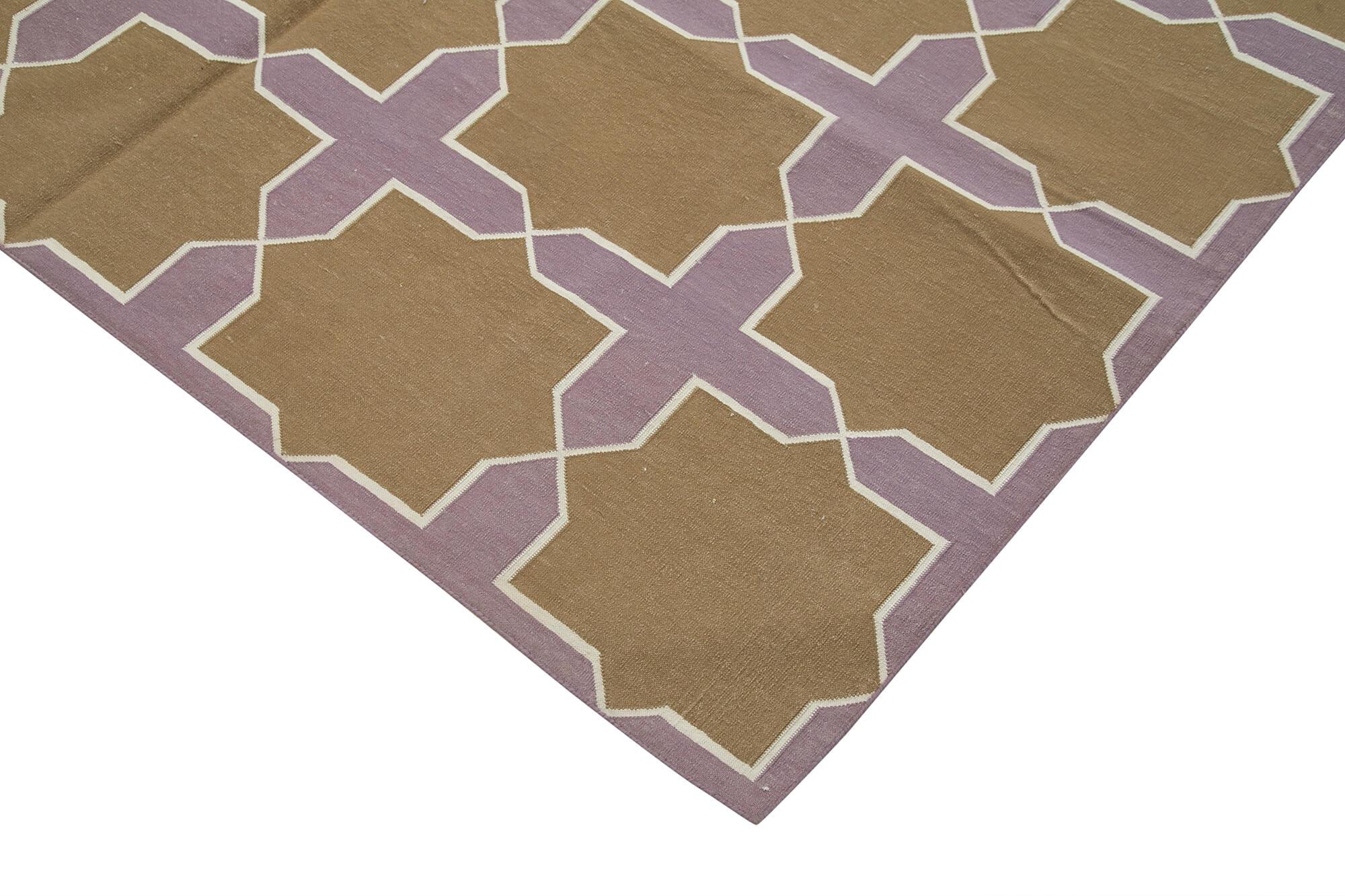 6 x 9 Brown Dhurrie Rug - 2834