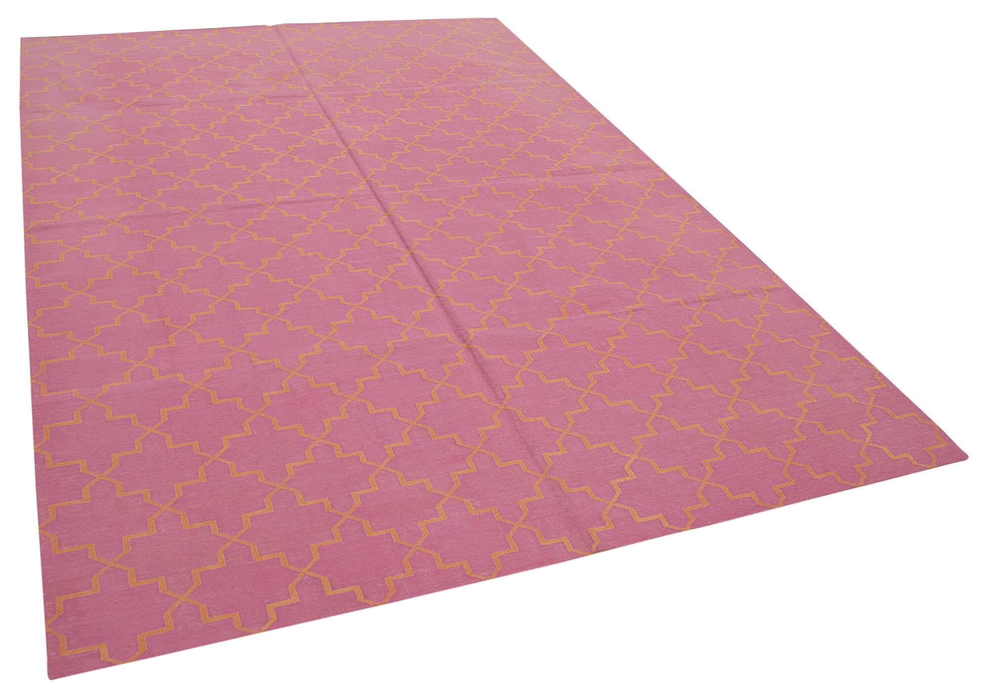 6 x 9 Pink Dhurrie Rug - 2835