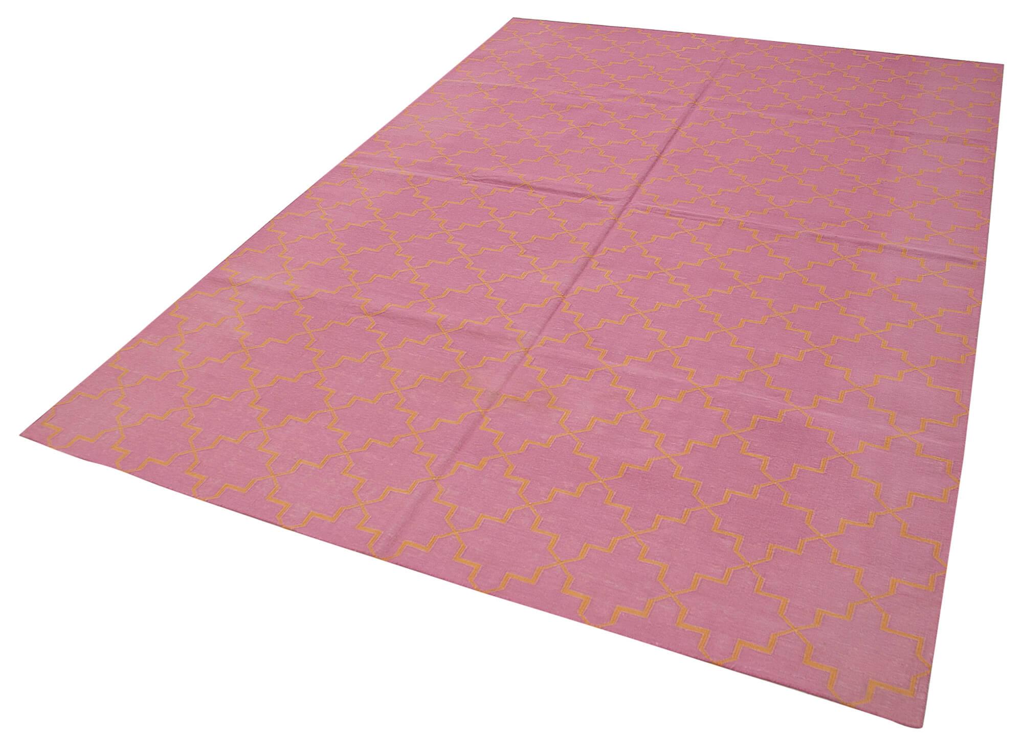 6 x 9 Pink Dhurrie Rug - 2835