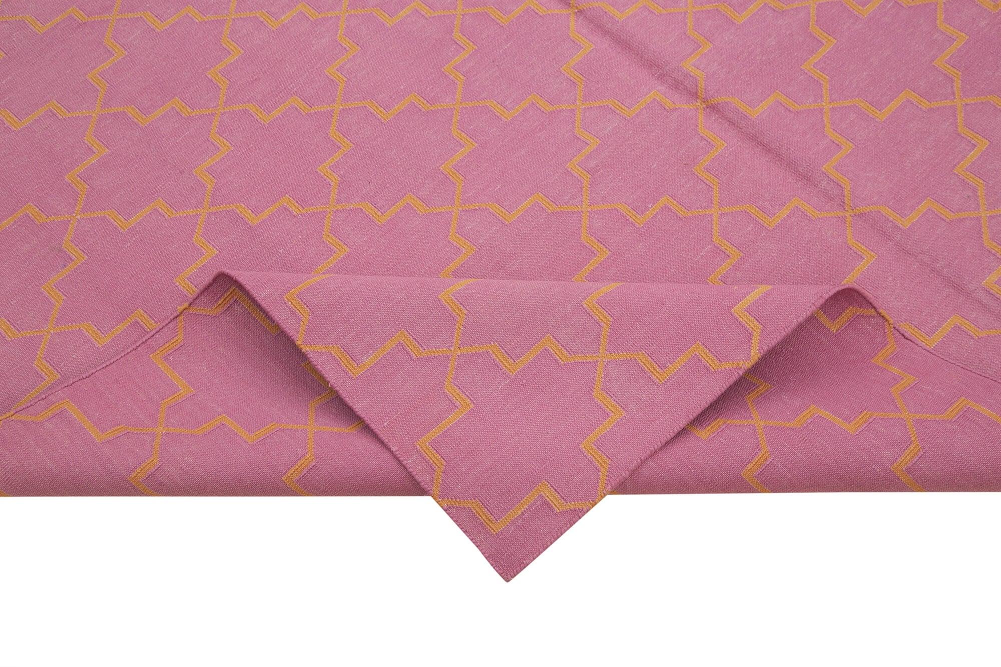 6 x 9 Pink Dhurrie Rug - 2835