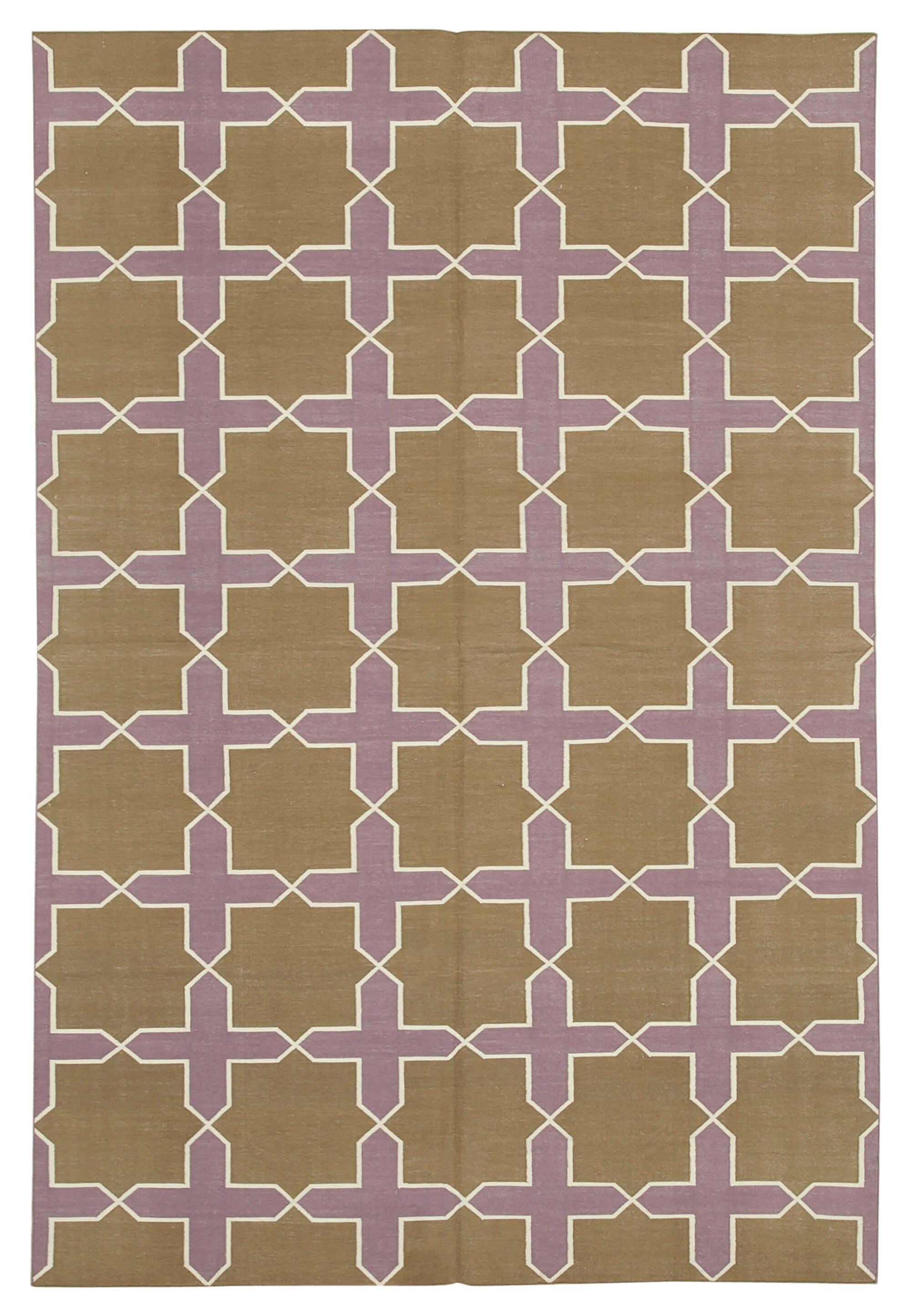 6 x 9 Brown Dhurrie Rug - 2836