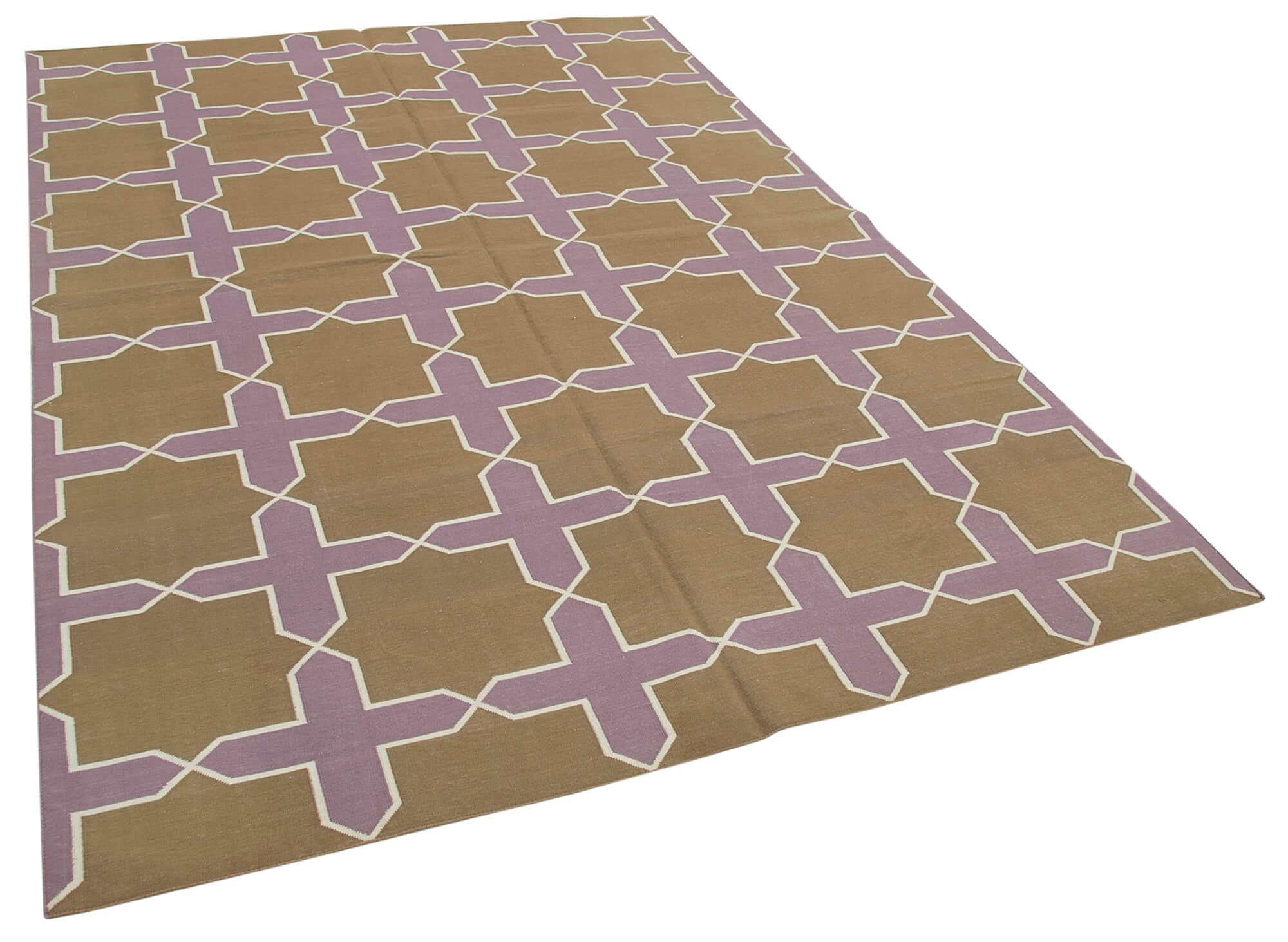 6 x 9 Brown Dhurrie Rug - 2836