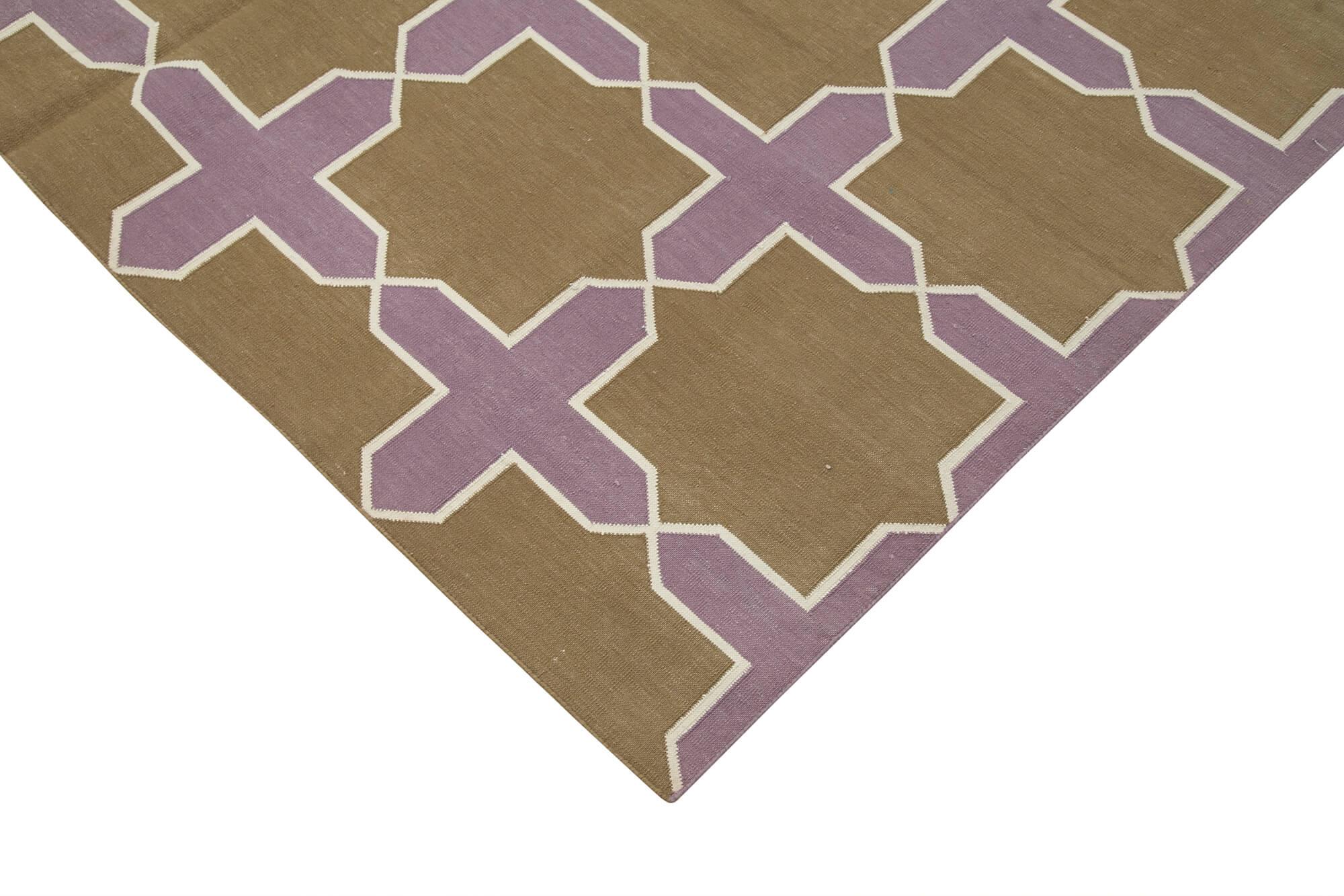 6 x 9 Brown Dhurrie Rug - 2836