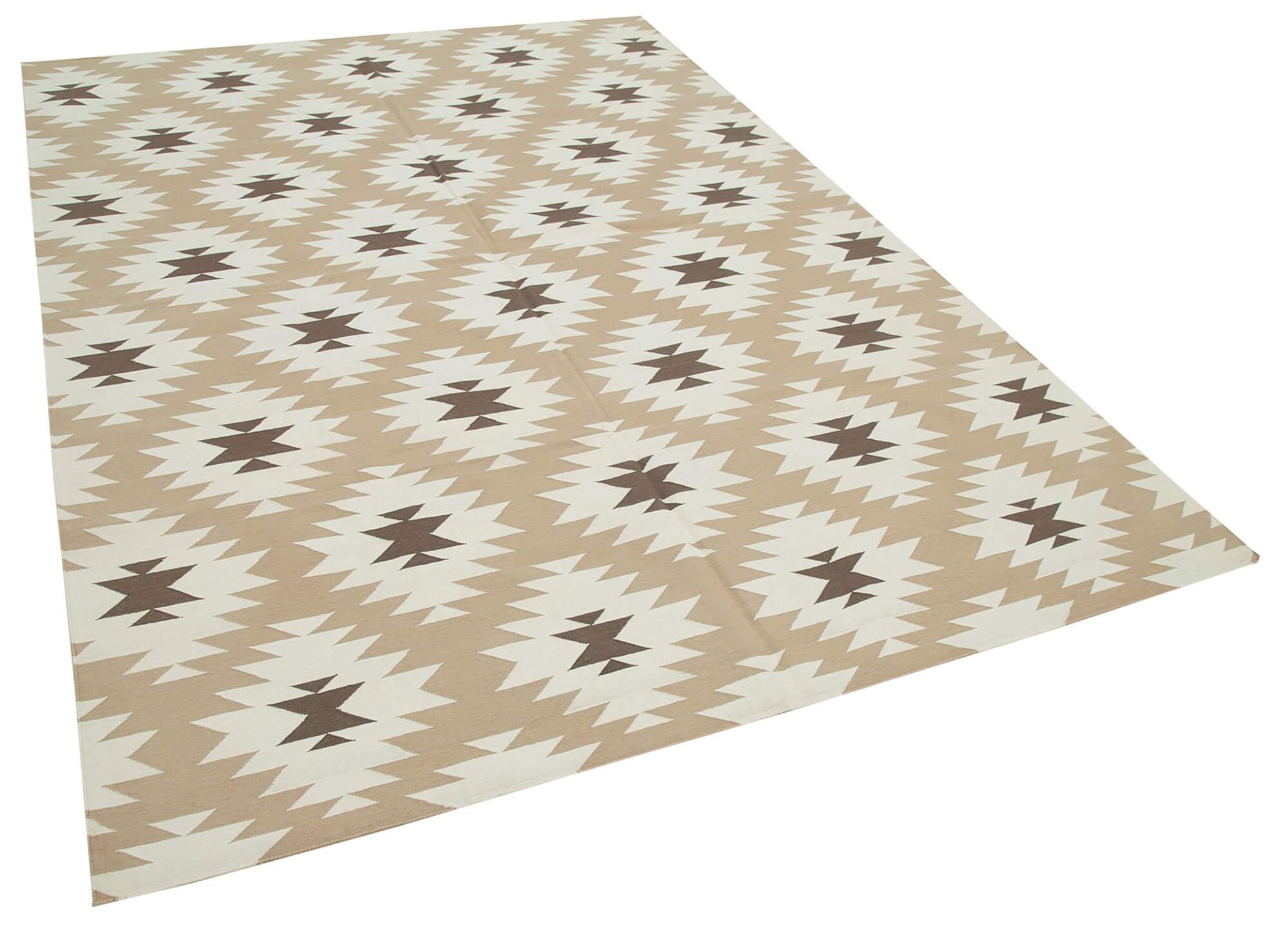 6 x 9 Brown Dhurrie Rug - 2837