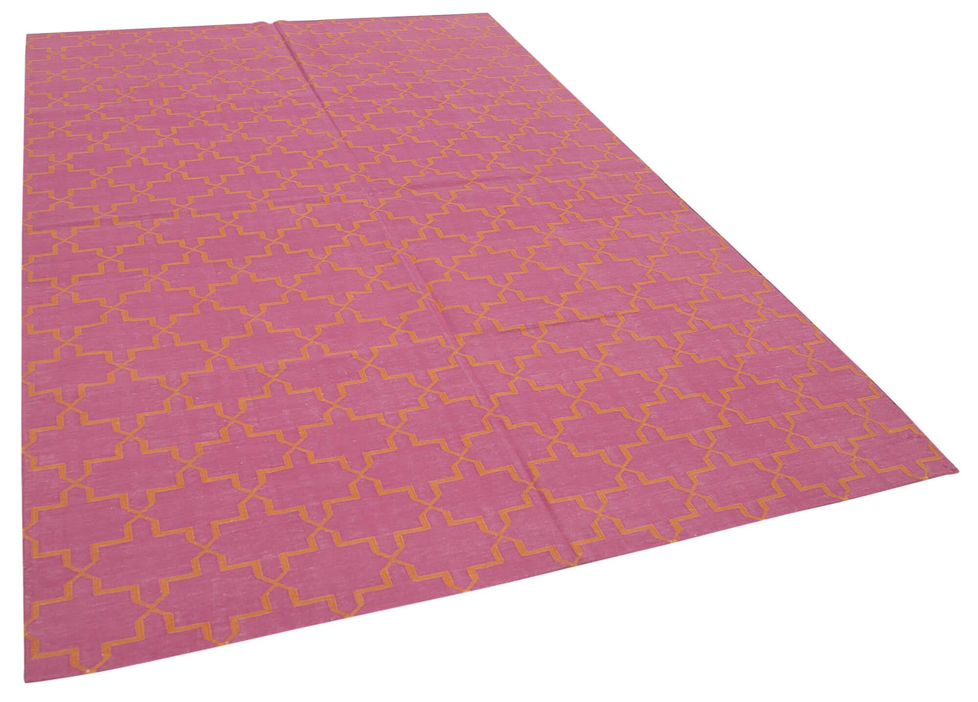 6 x 9 Pink Dhurrie Rug - 2841