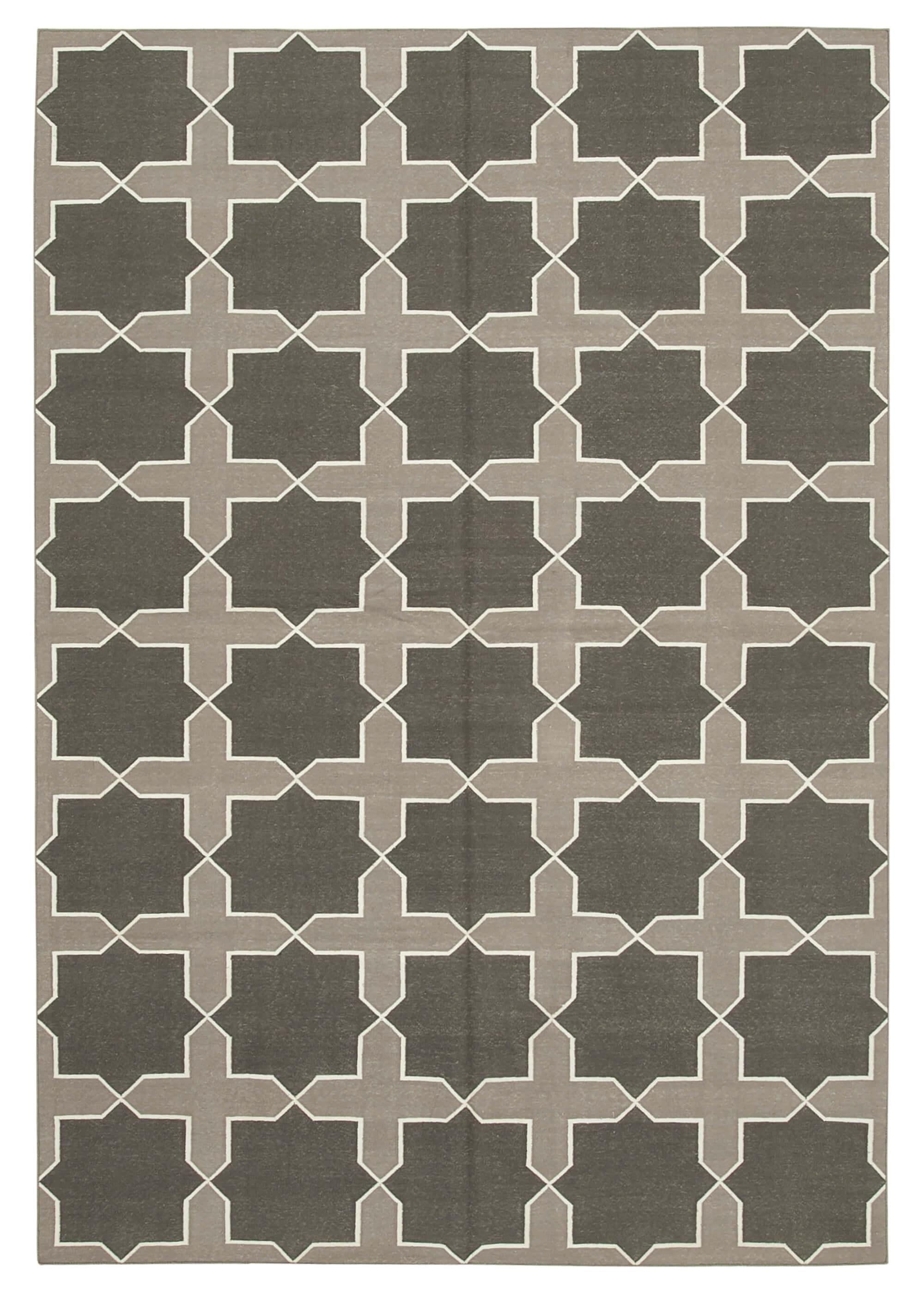 6 x 9 Brown Dhurrie Rug - 2845