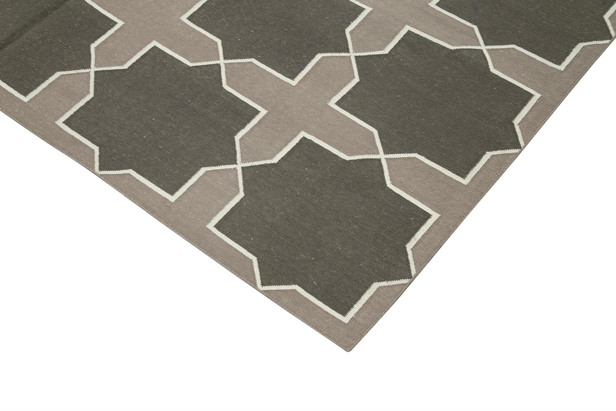 6 x 9 Brown Dhurrie Rug - 2845