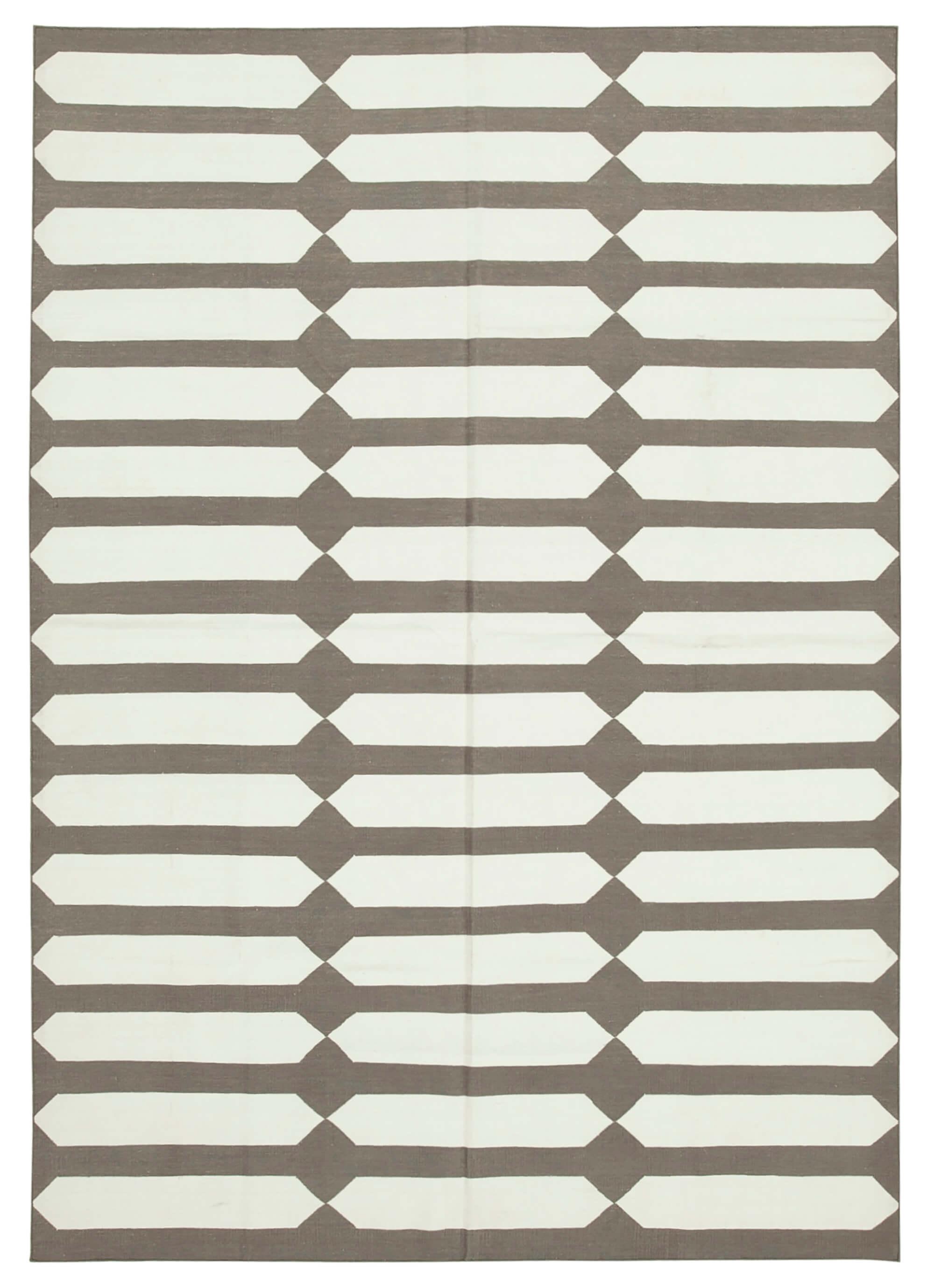 6 x 9 Brown Dhurrie Rug - 2848