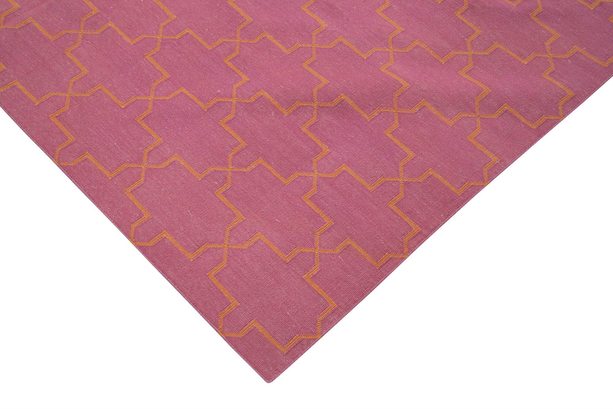 6 x 9 Pink Dhurrie Rug - 2849