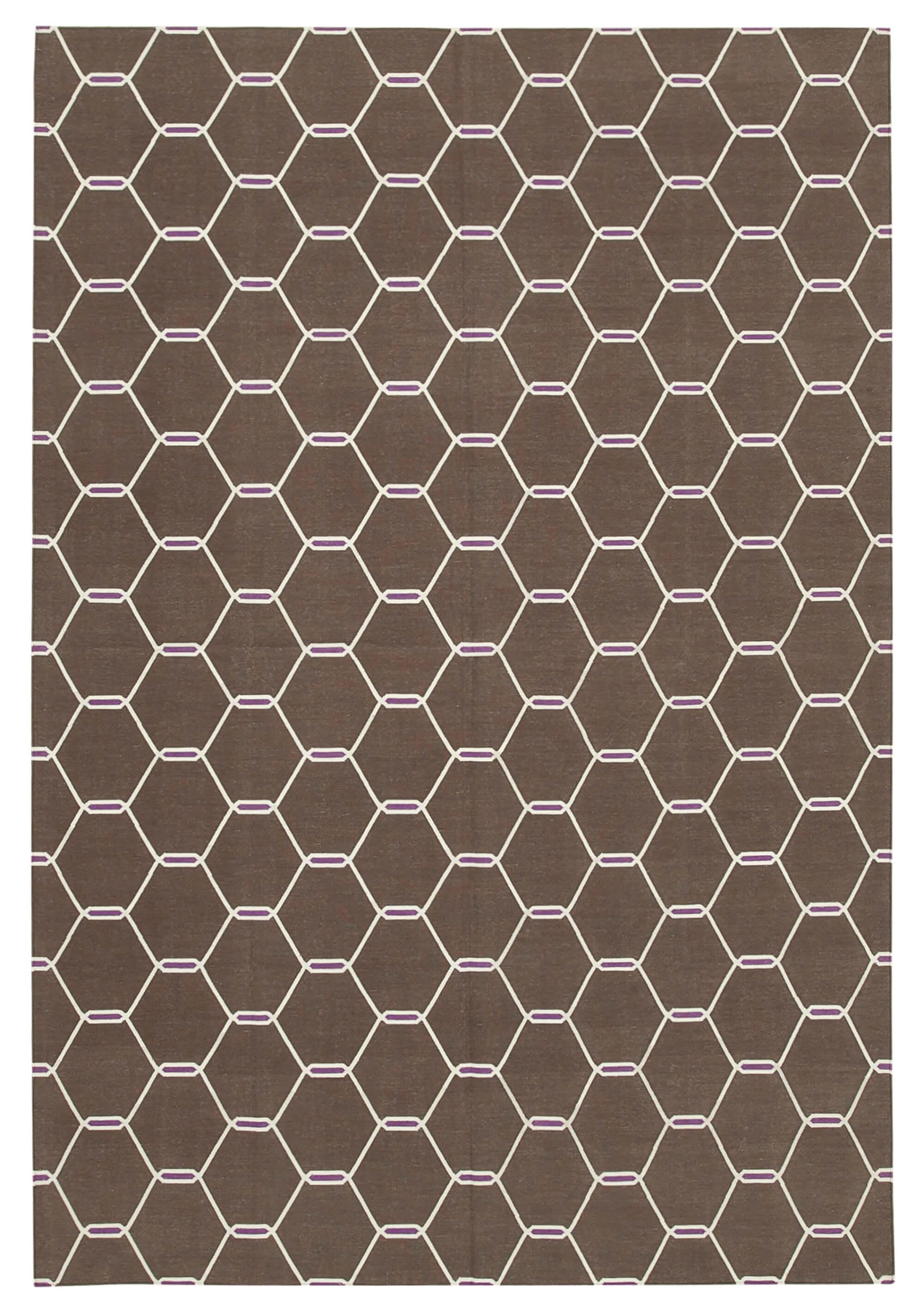 6 x 9 Brown Dhurrie Rug - 2851