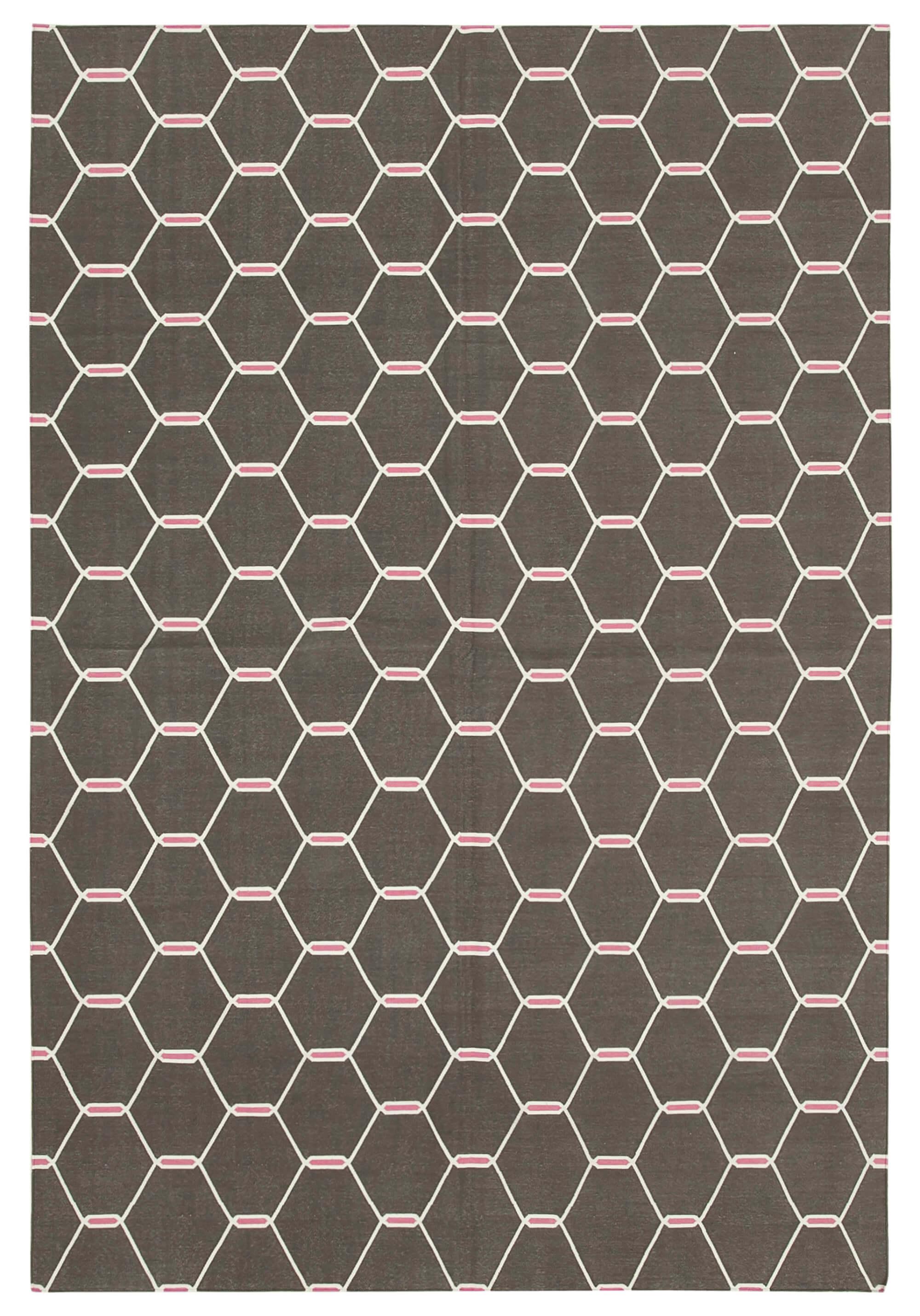 6 x 9 Brown Dhurrie Rug - 2852