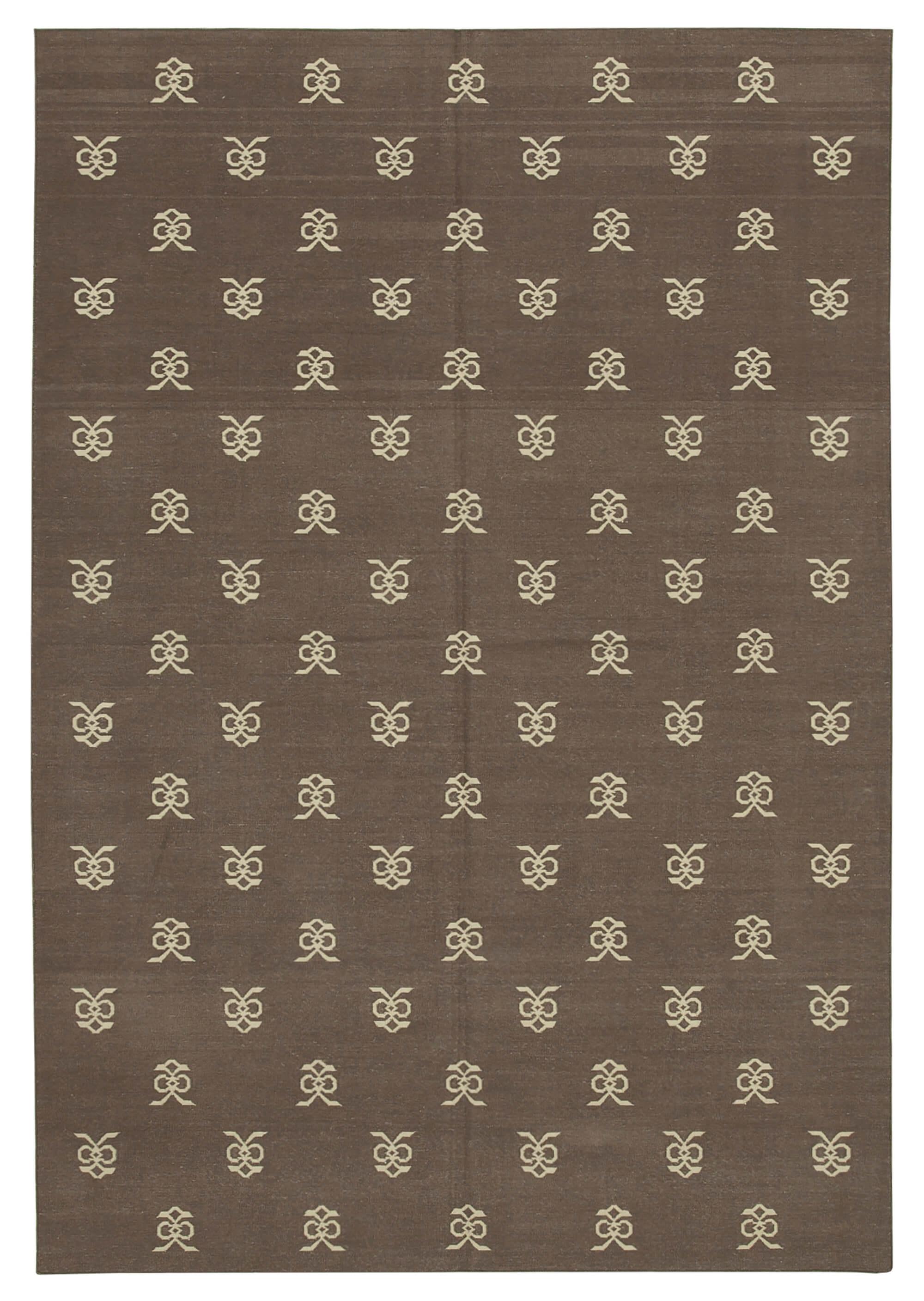 6 x 9 Brown Dhurrie Rug - 2855