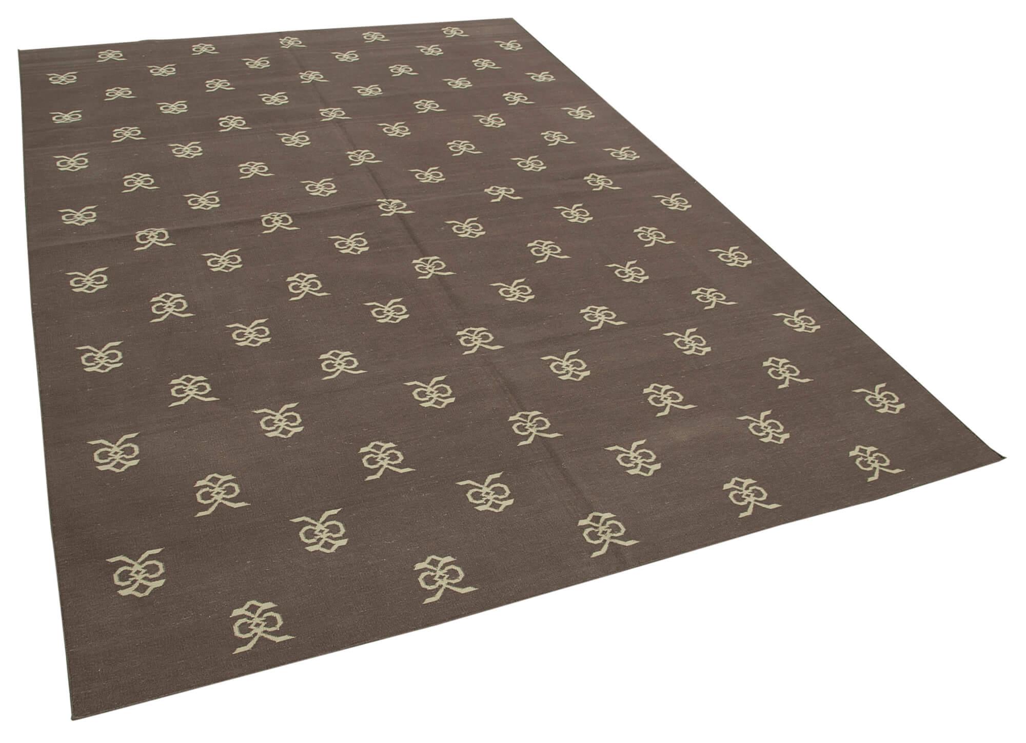 6 x 9 Brown Dhurrie Rug - 2855