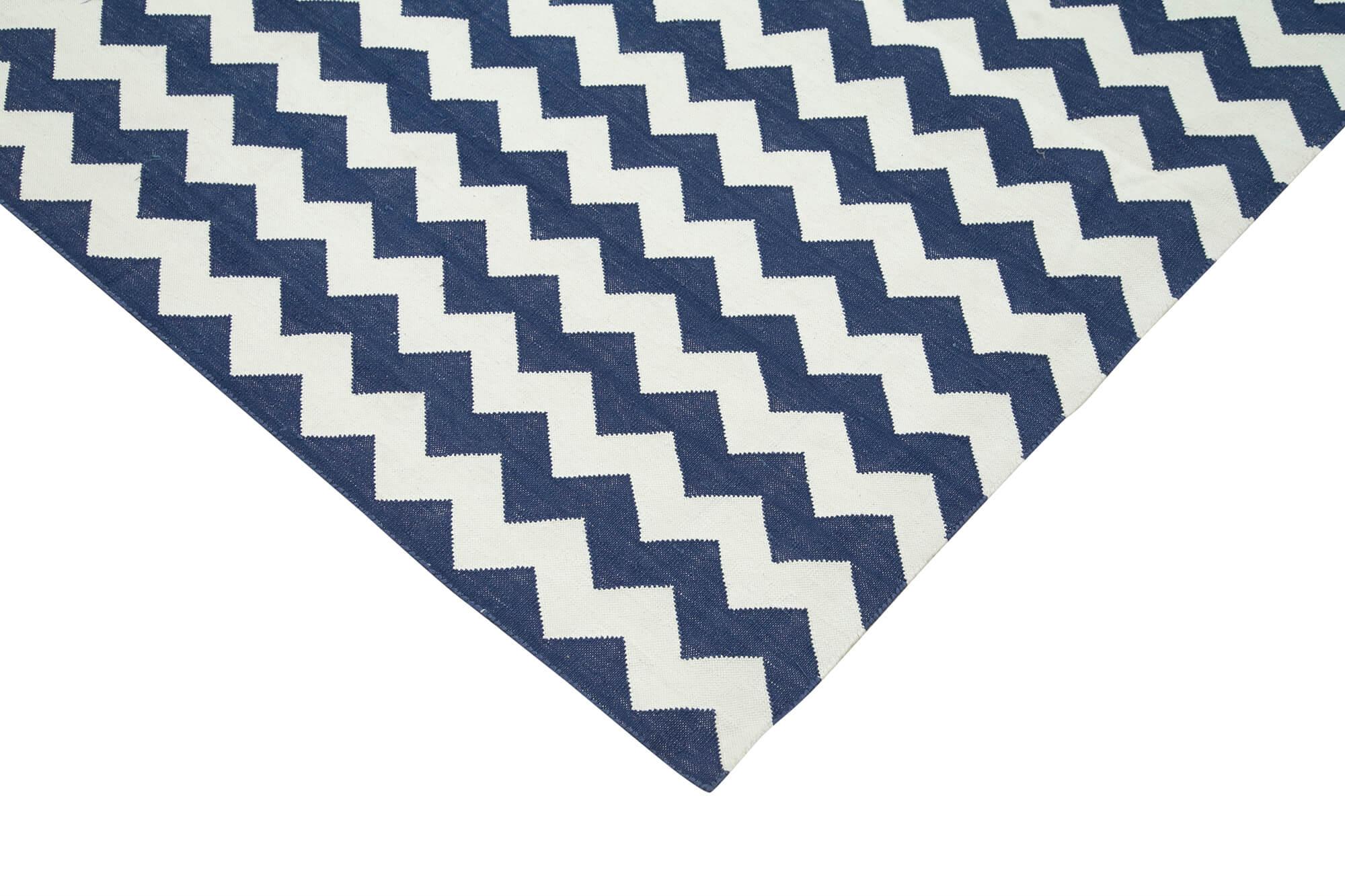 10 x 14 Blue Dhurrie Rug - 2856