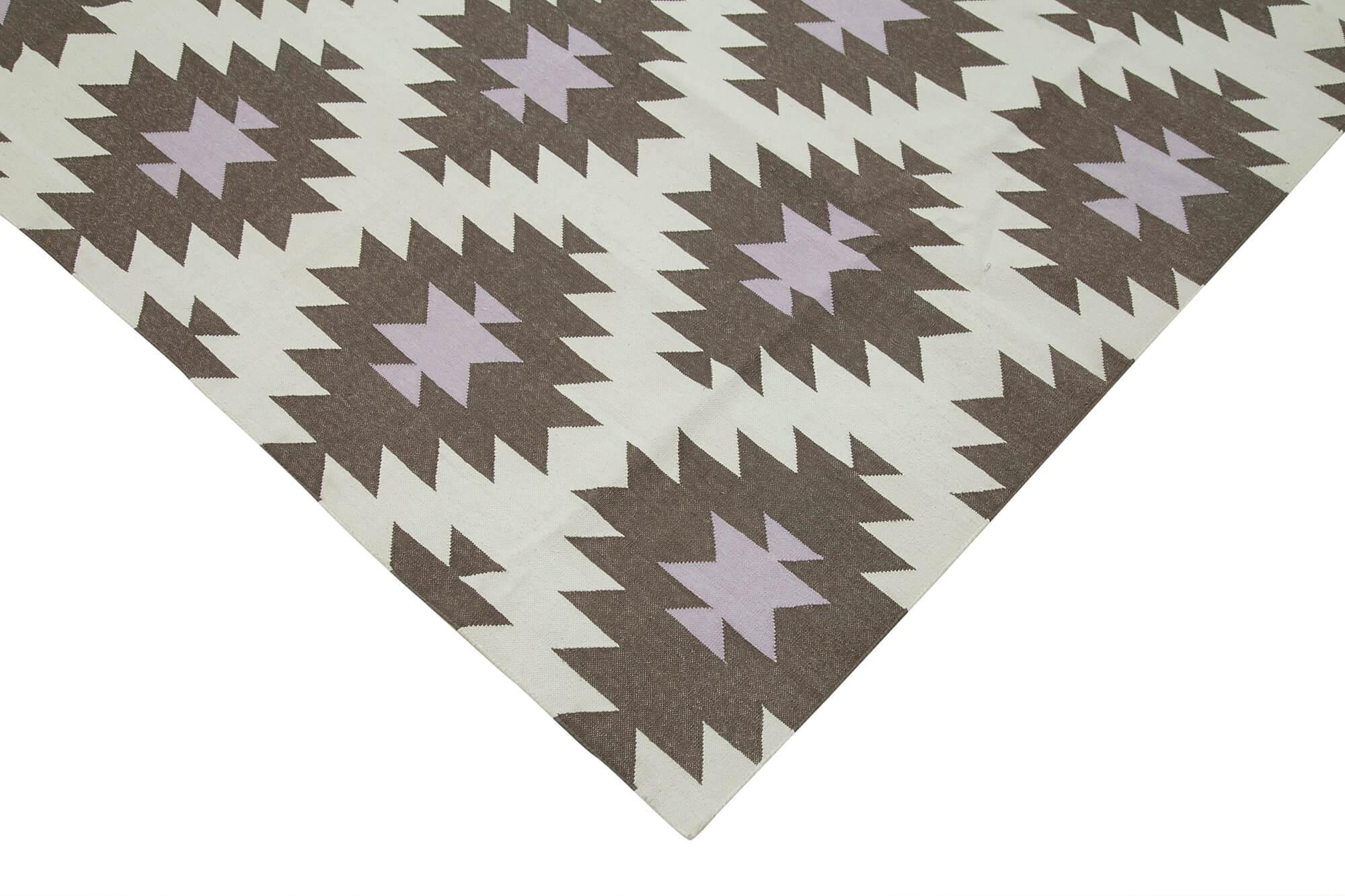 10 x 13 Brown Dhurrie Rug - 2859