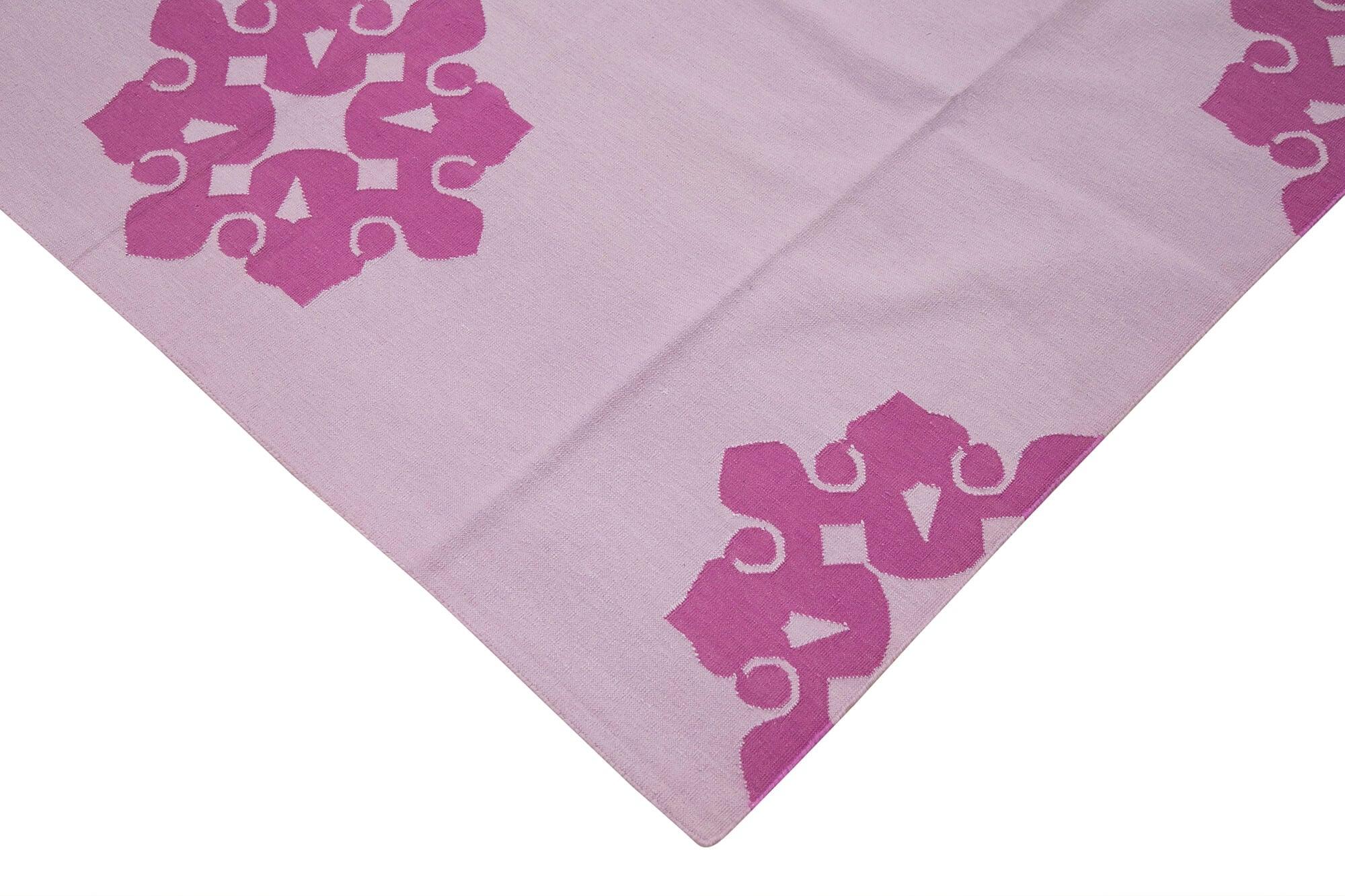 10 x 14 Pink Dhurrie Rug - 2862