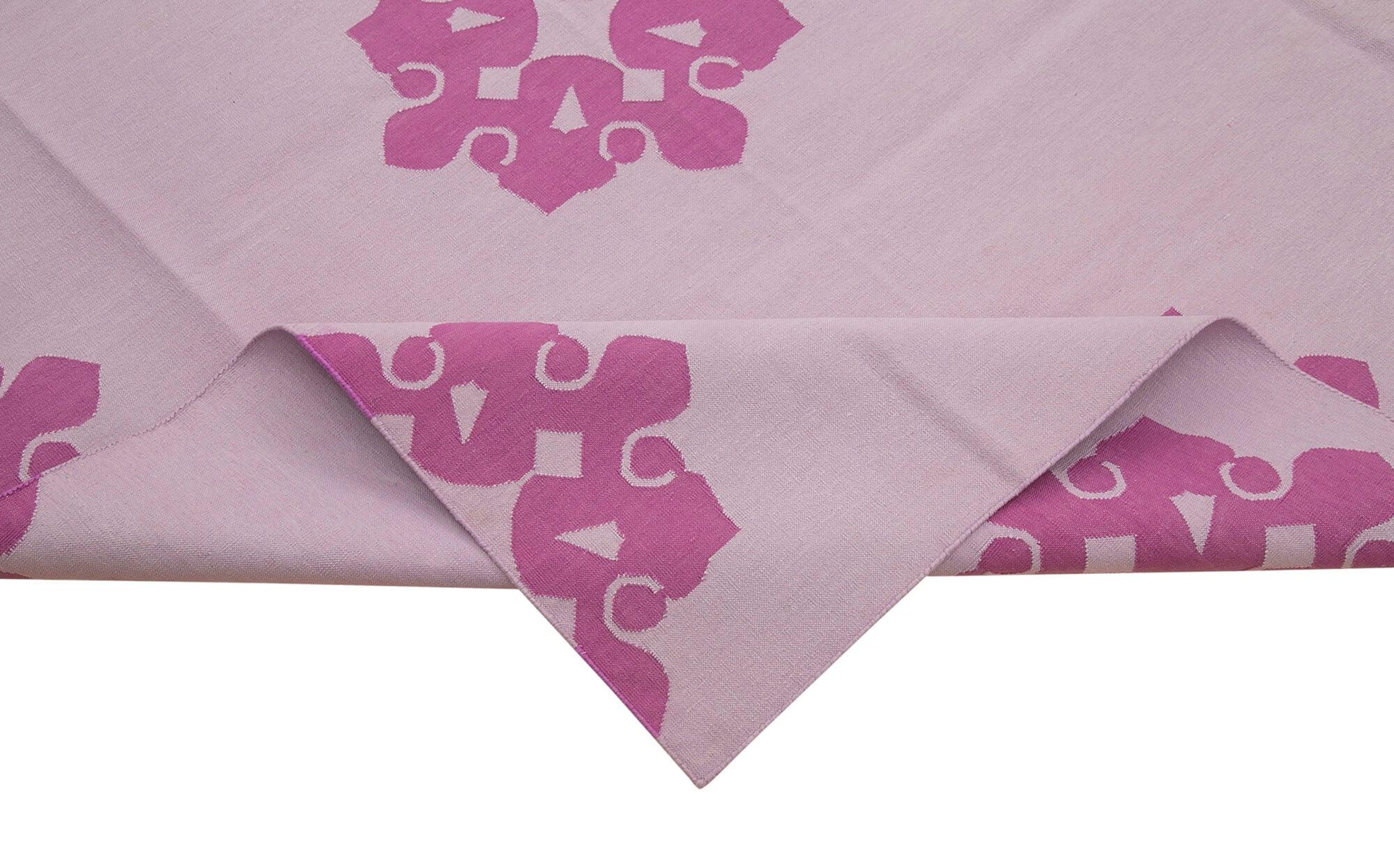 10 x 14 Pink Dhurrie Rug - 2862