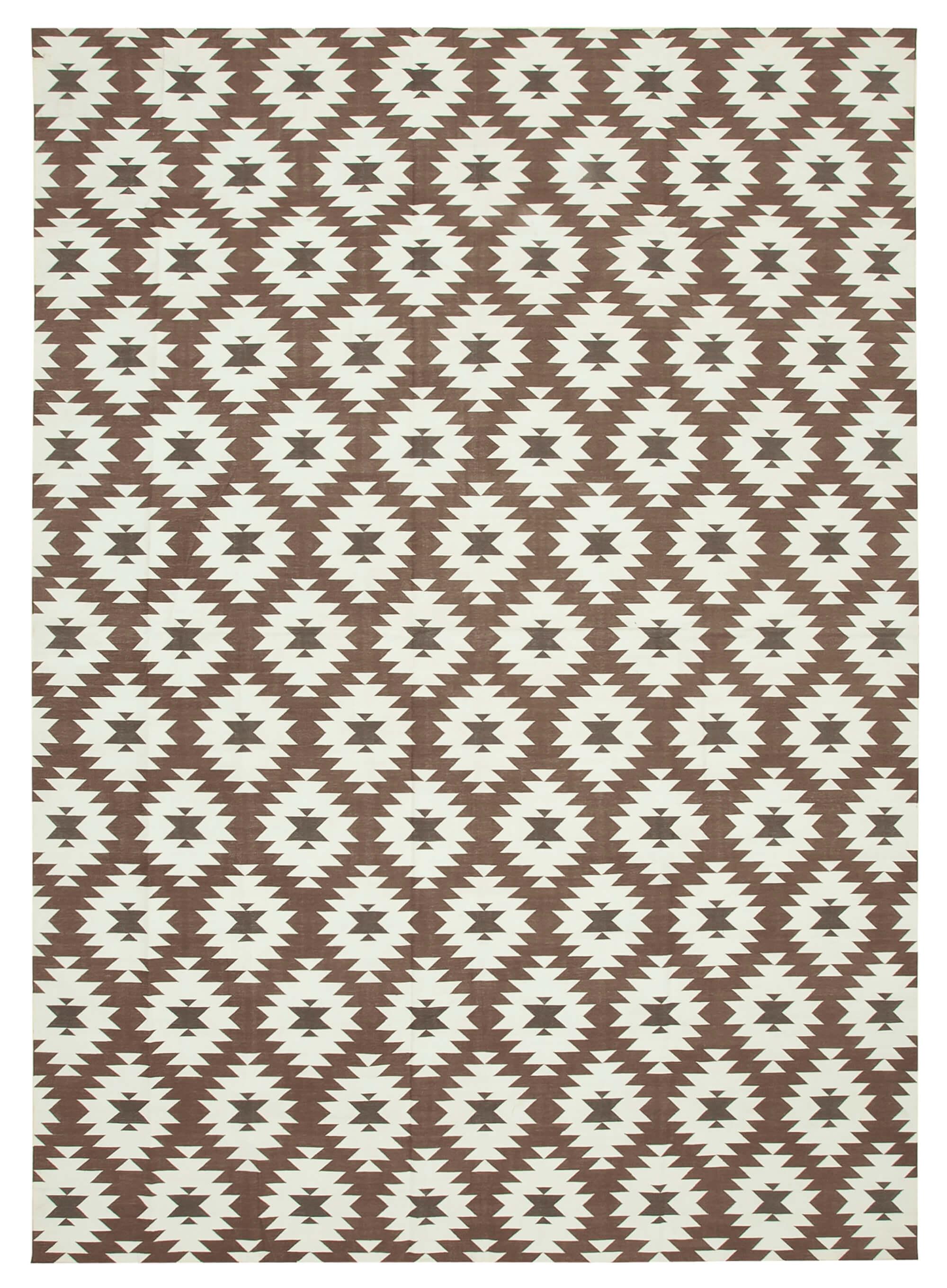 10 x 14 Brown Dhurrie Rug - 2864