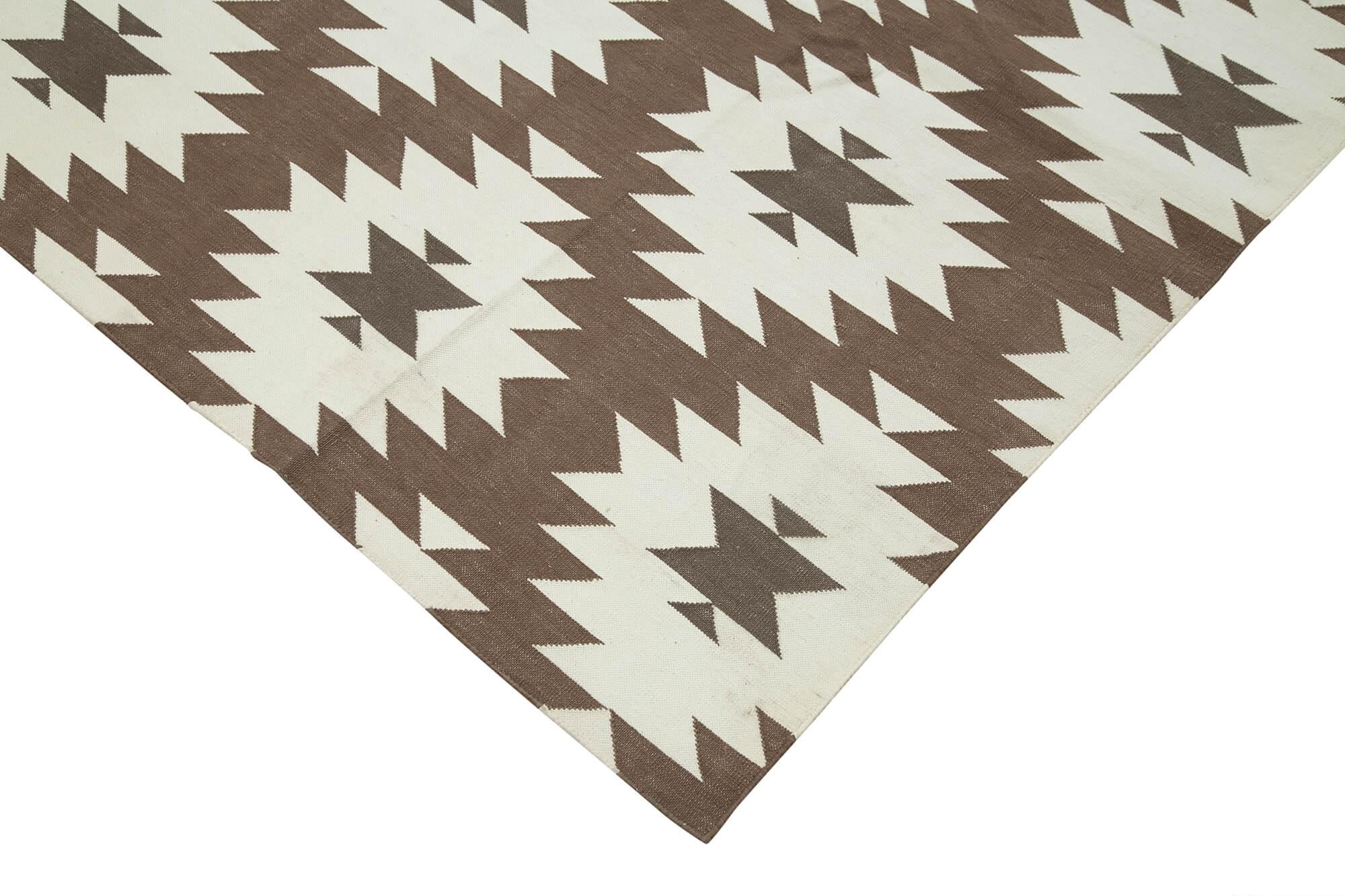 10 x 14 Brown Dhurrie Rug - 2864