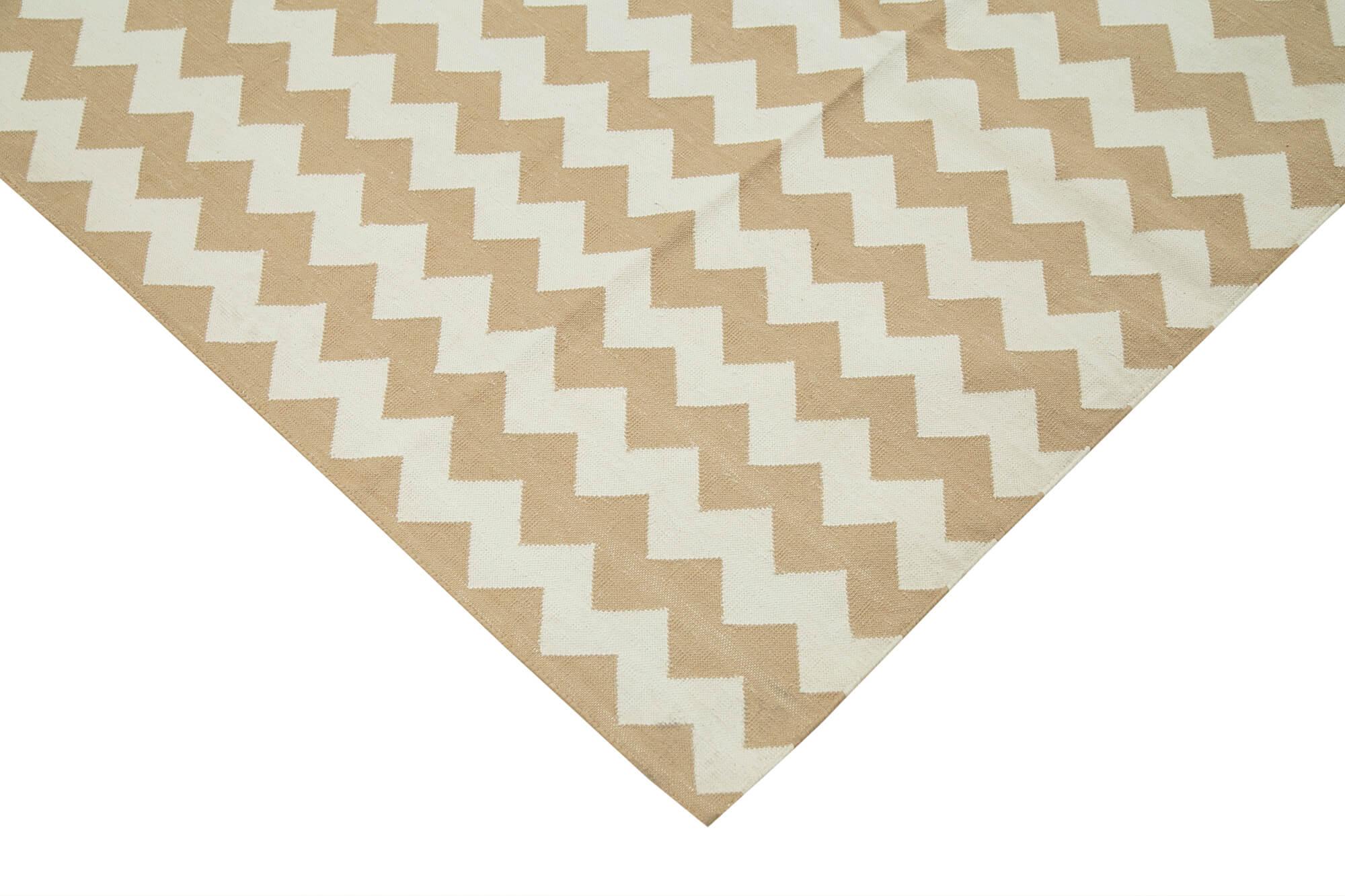 10 x 14 Beige Dhurrie Rug - 2867