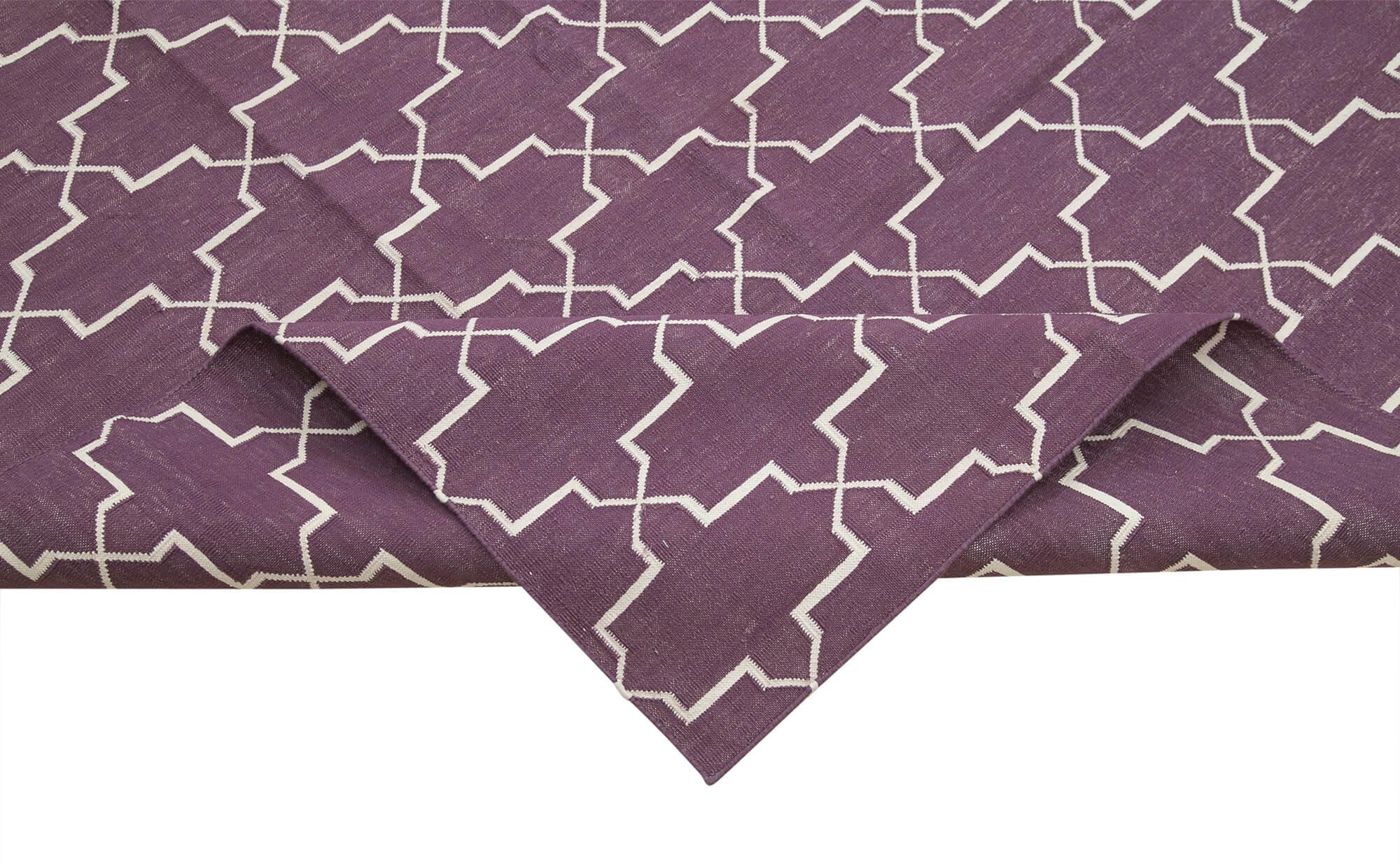 10 x 14 Purple Dhurrie Rug - 2871