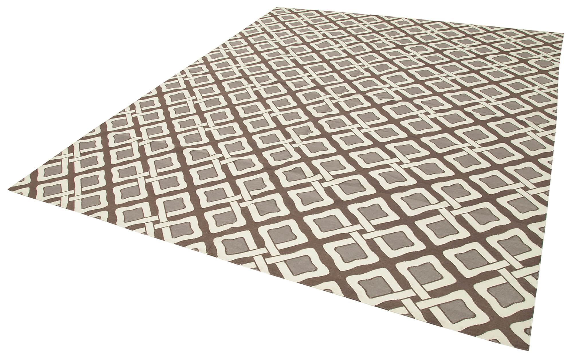 8 x 10 Brown Dhurrie Rug - 2882