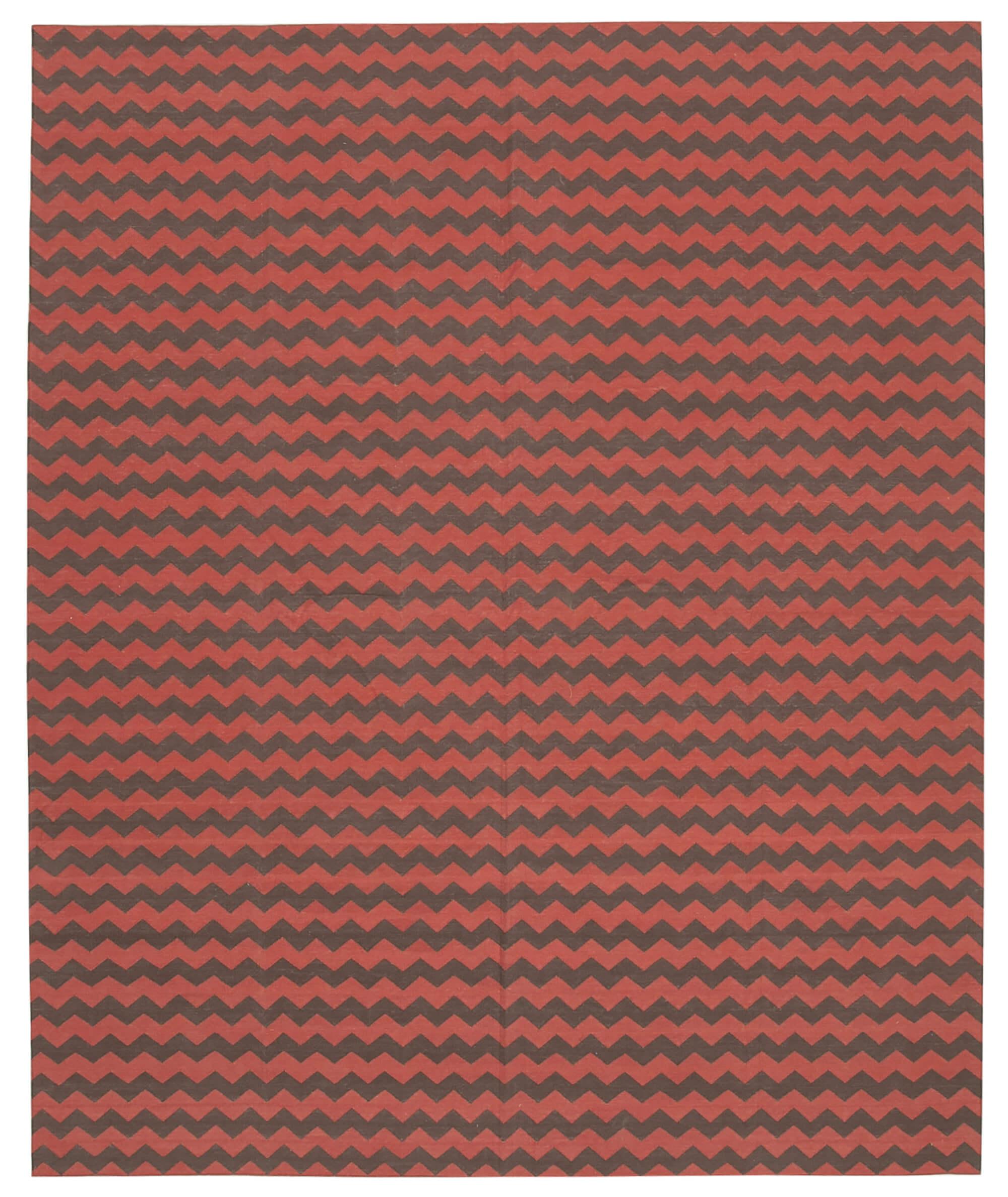 8 x 10 Brown Dhurrie Rug - 2887