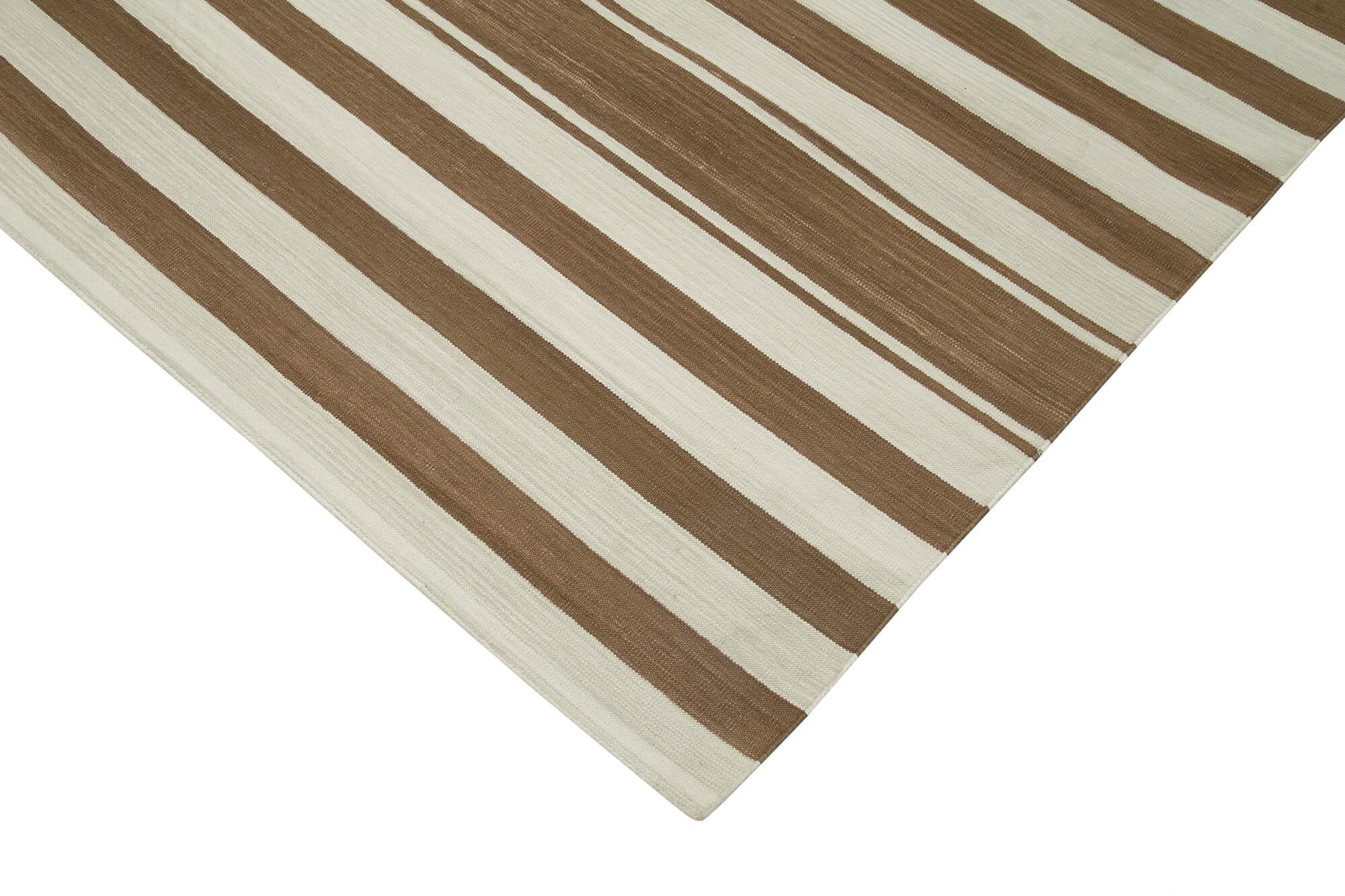 8 x 10 Brown Dhurrie Rug - 2889