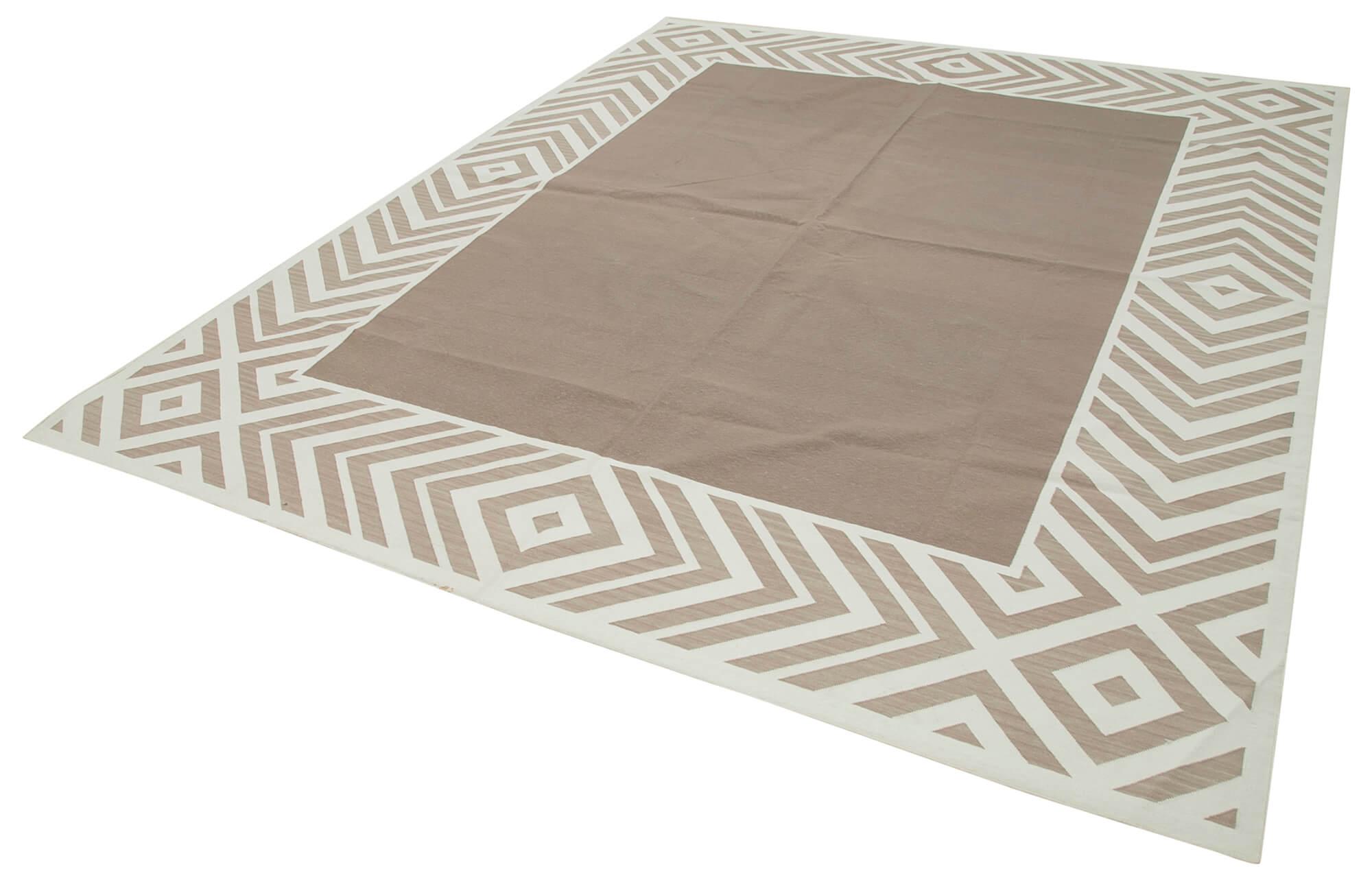 8 x 10 Brown Dhurrie Rug - 2890