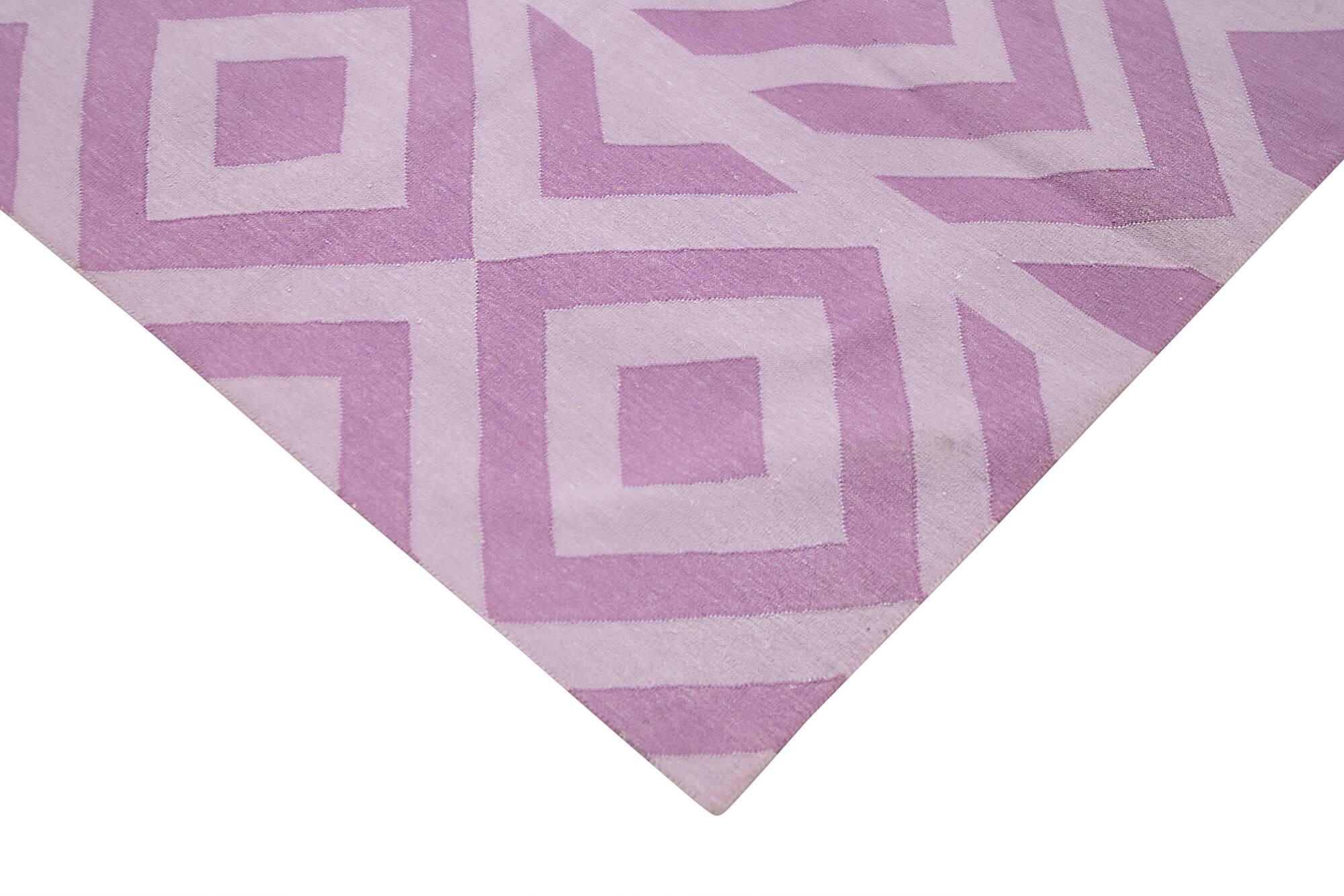 8 x 10 Purple Dhurrie Rug - 2894