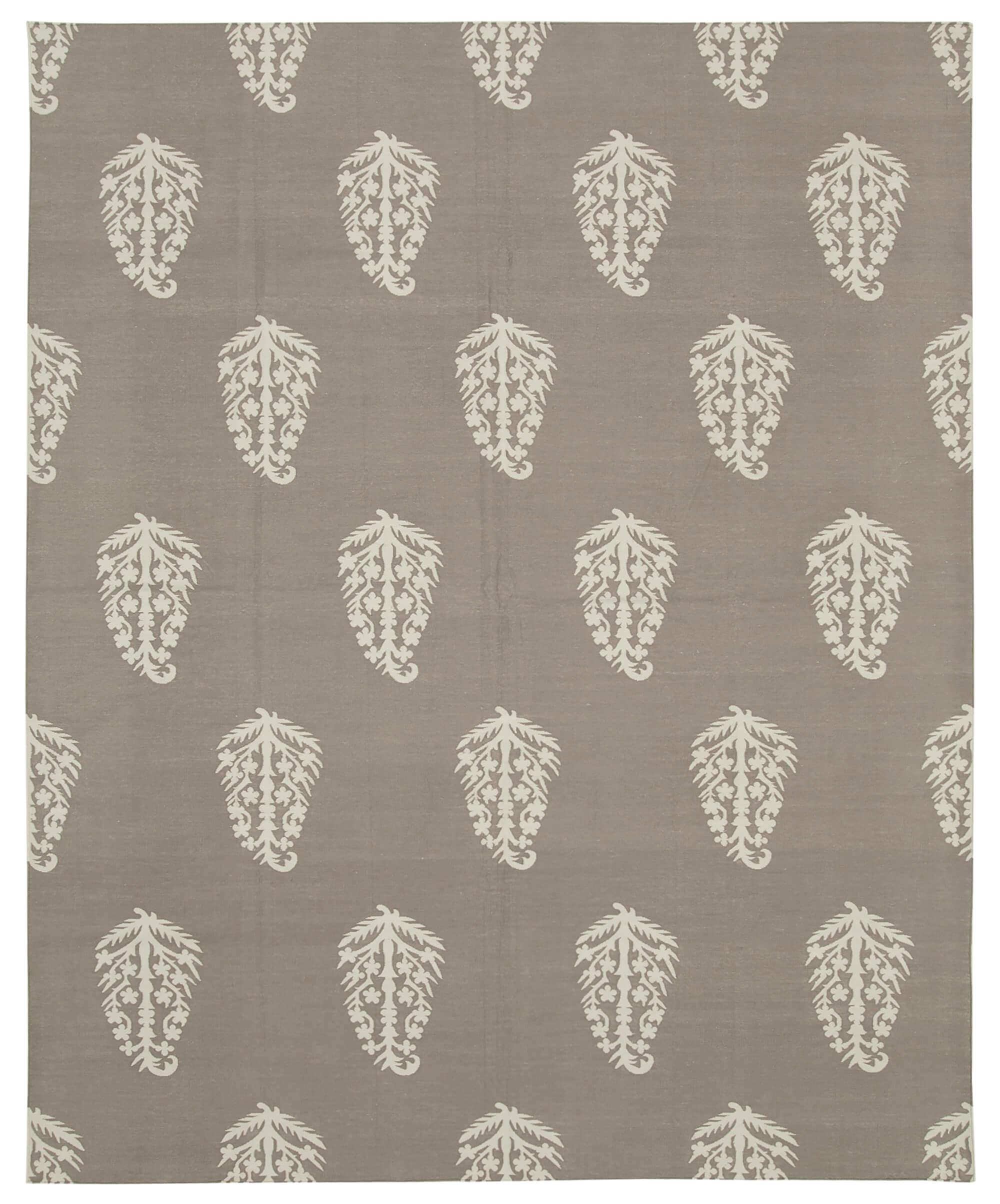 8 x 10 Brown Dhurrie Rug - 2898